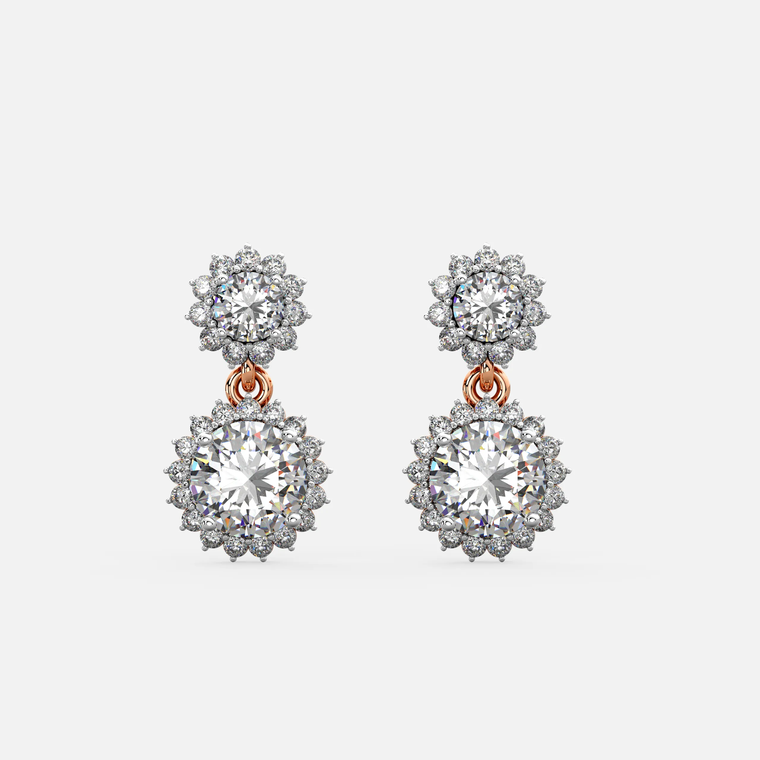 Radiant Bloom Diamond Earrings