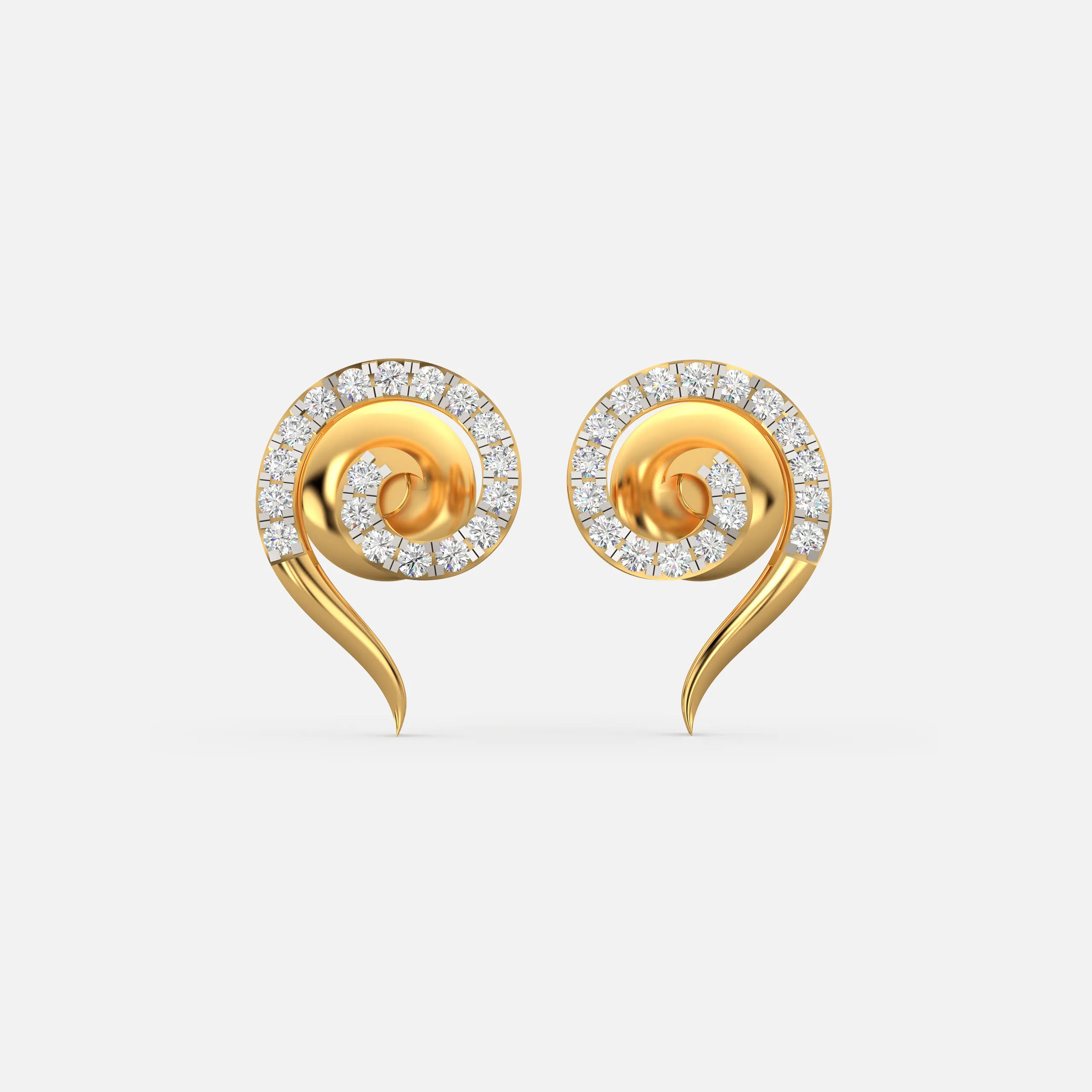 Luna Swirl Diamond Studs