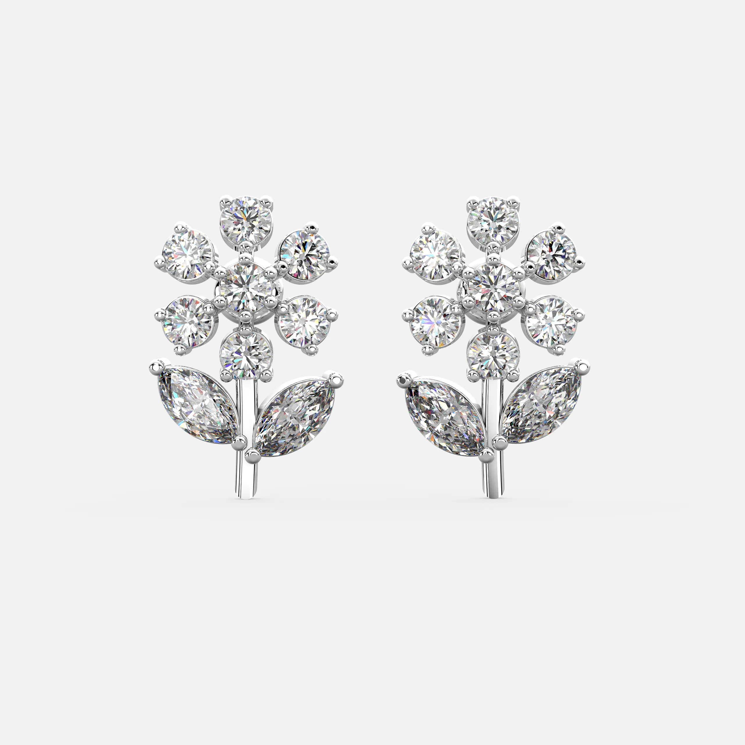 Sunflower Diamond Earrings