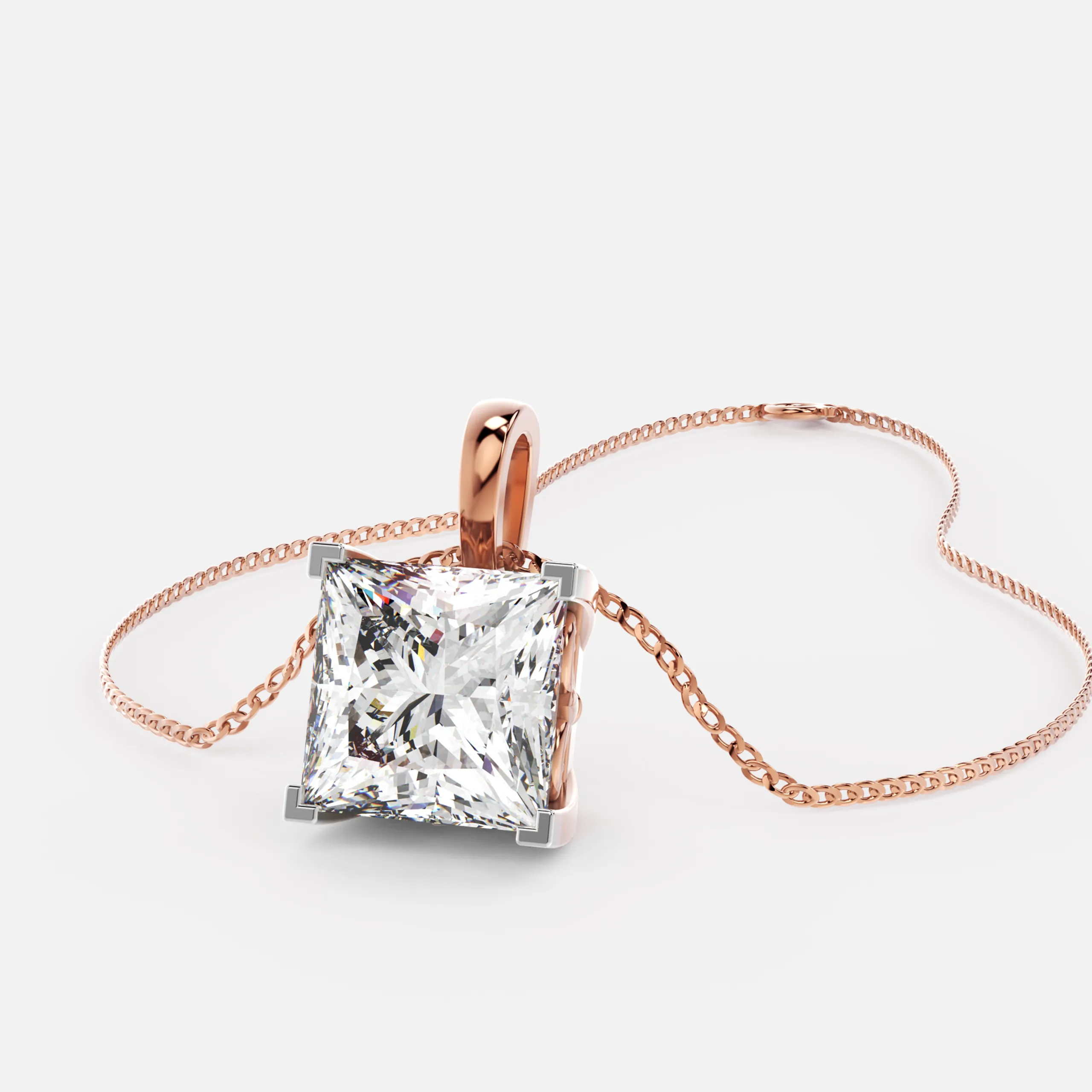 Princess-Cut Diamond Pendant