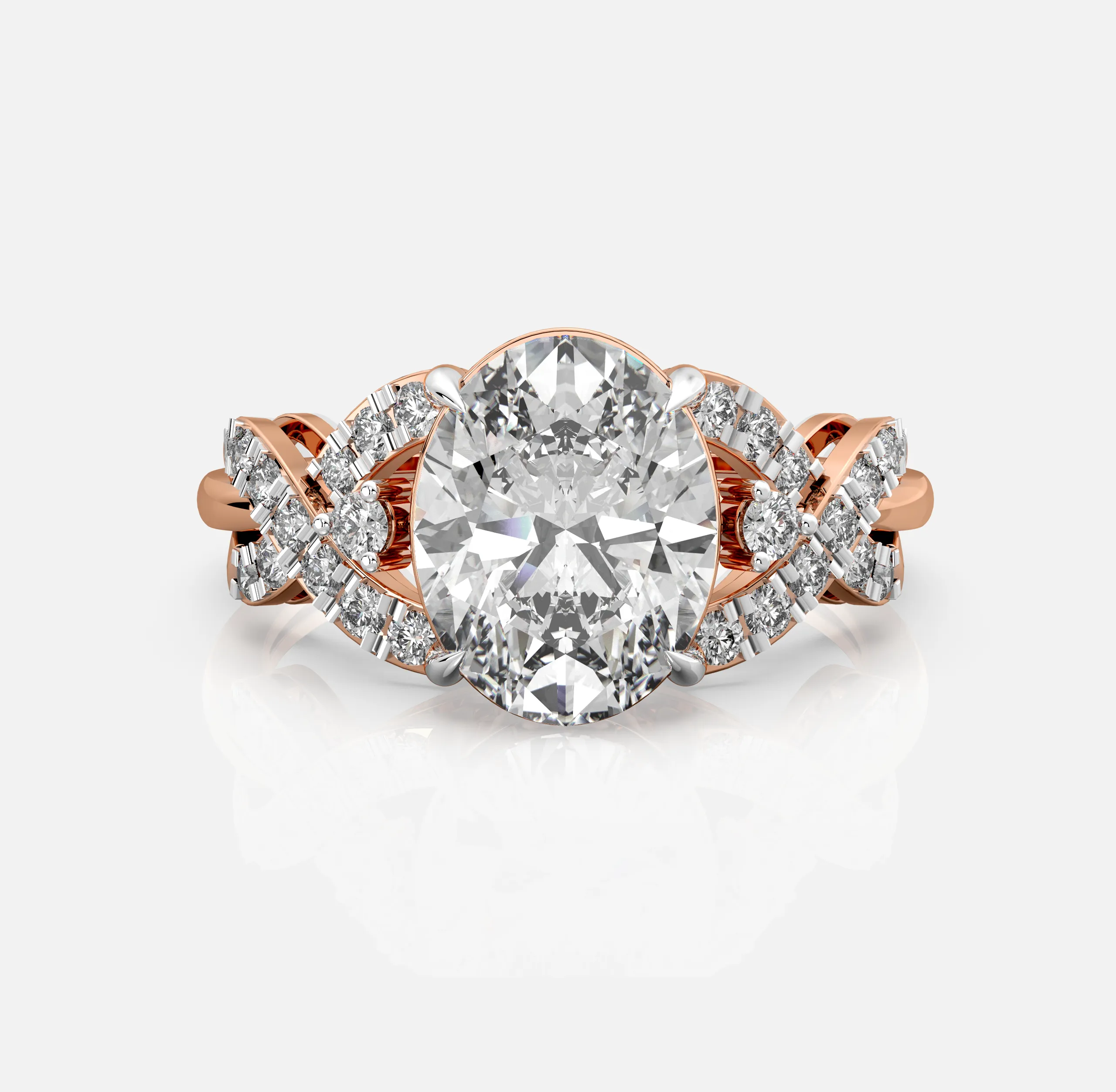 Elegant Oval Diamond Ring
