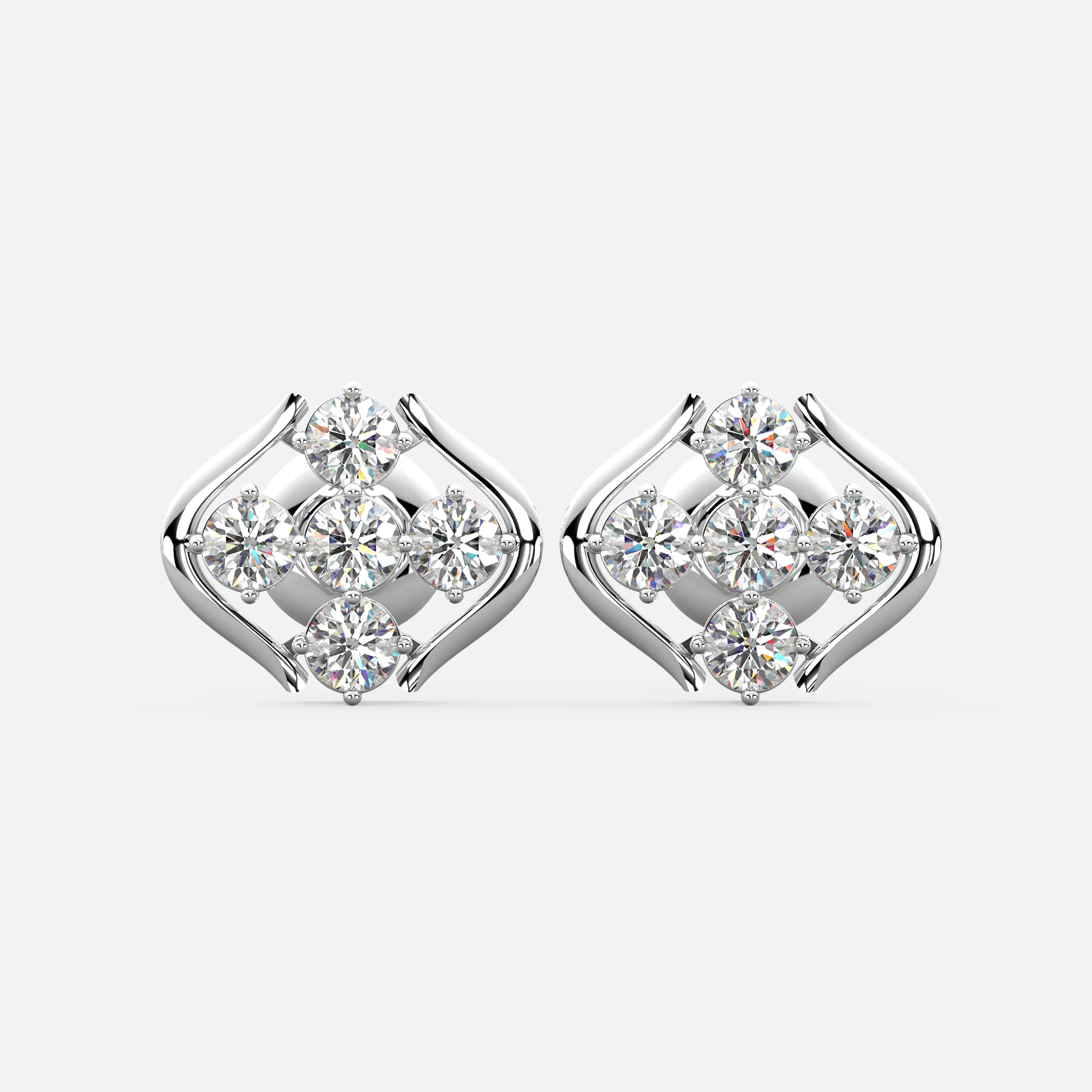 Radiant Frame Diamond Earrings