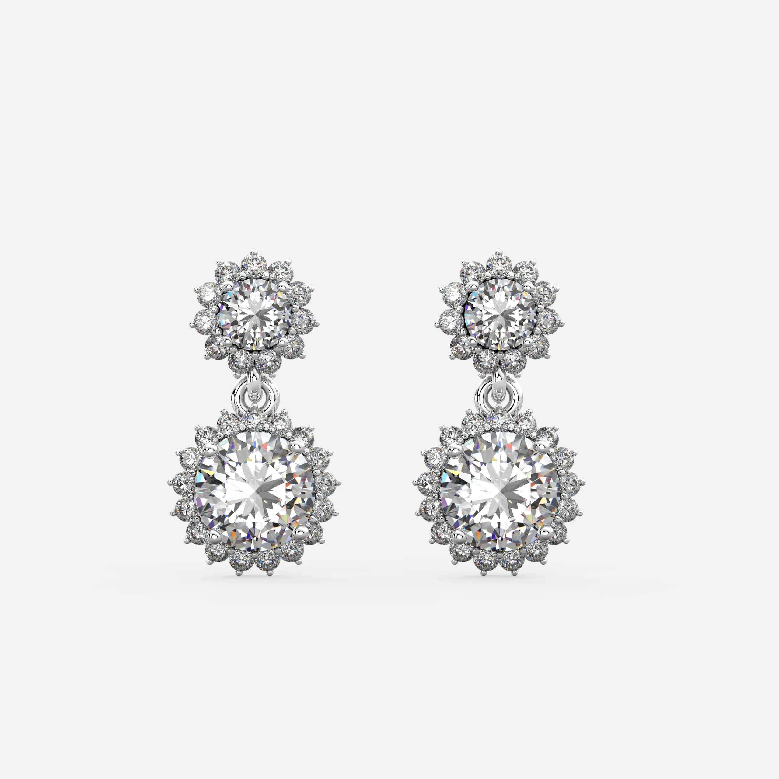 Radiant Bloom Diamond Earrings