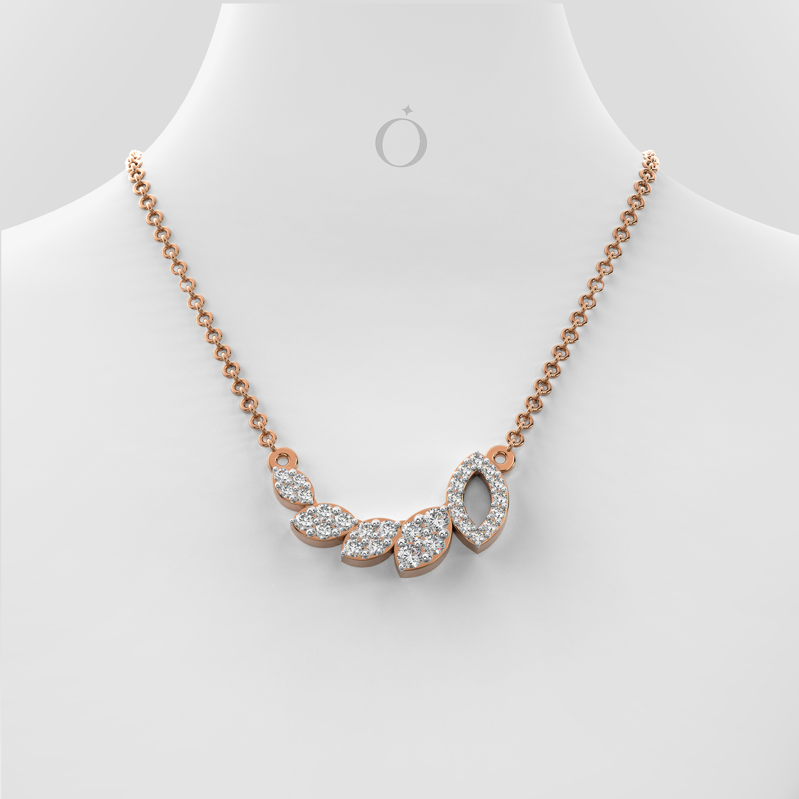 Lunéa Leaf Diamond Necklace