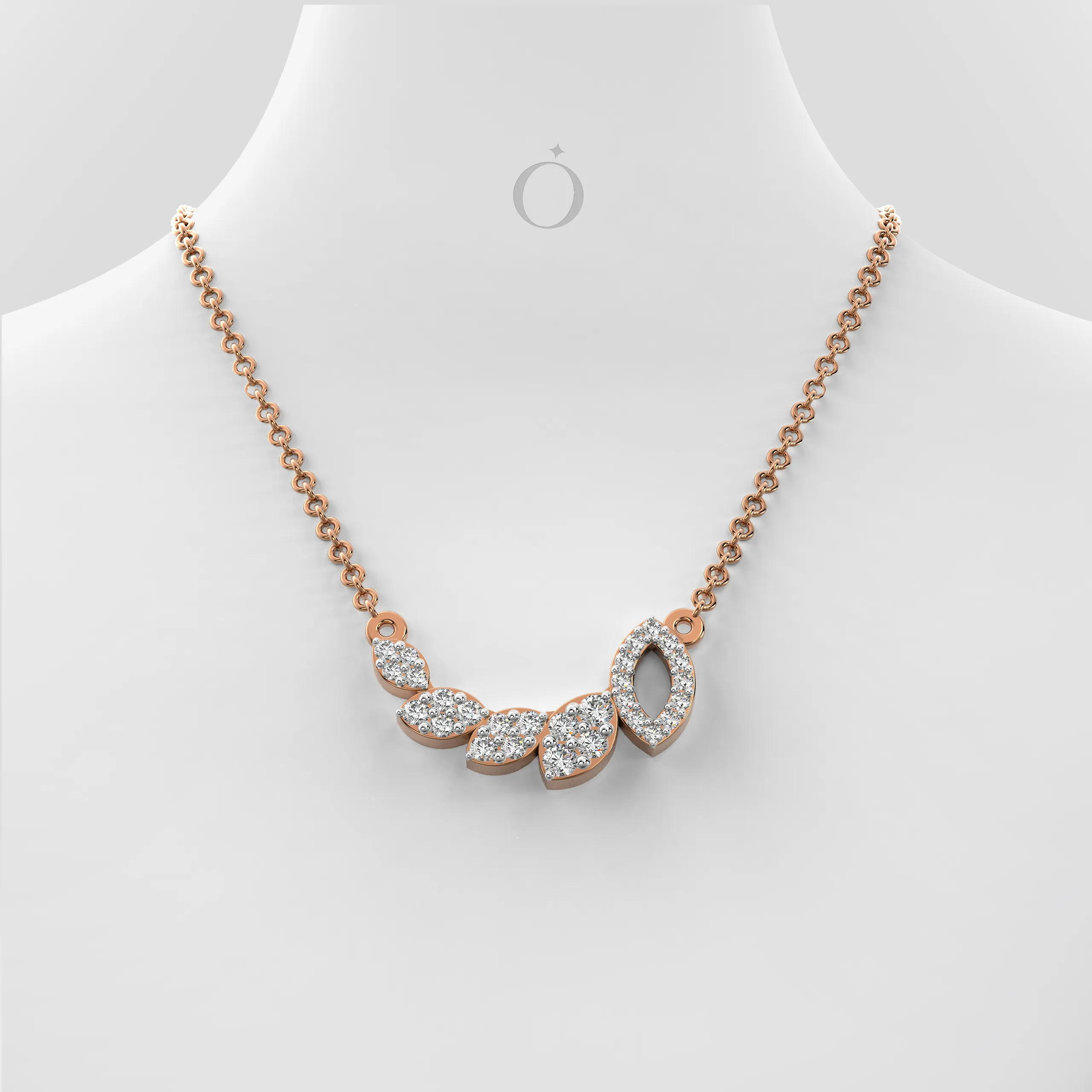 Lunéa Leaf Diamond Necklace