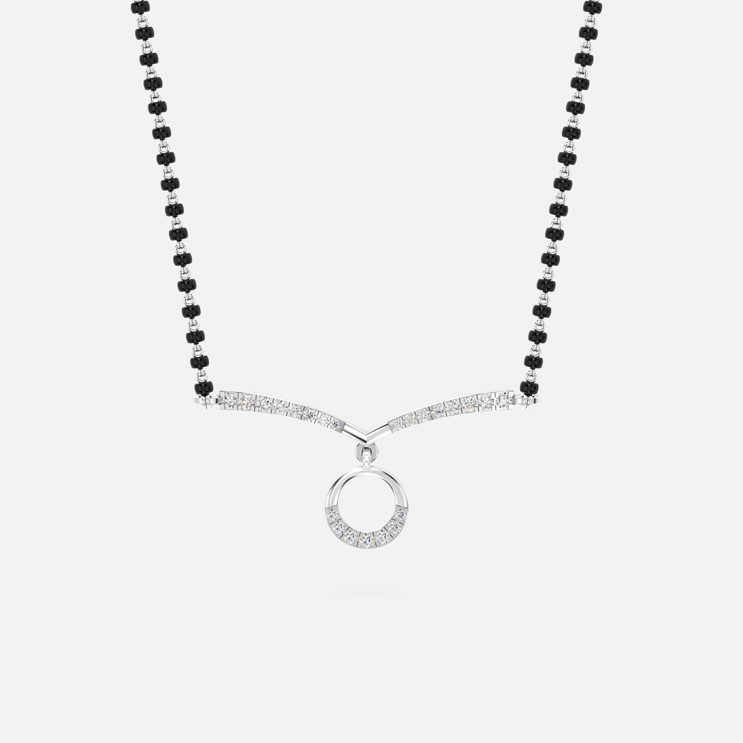 Luna Curve Diamond Mangalsutra