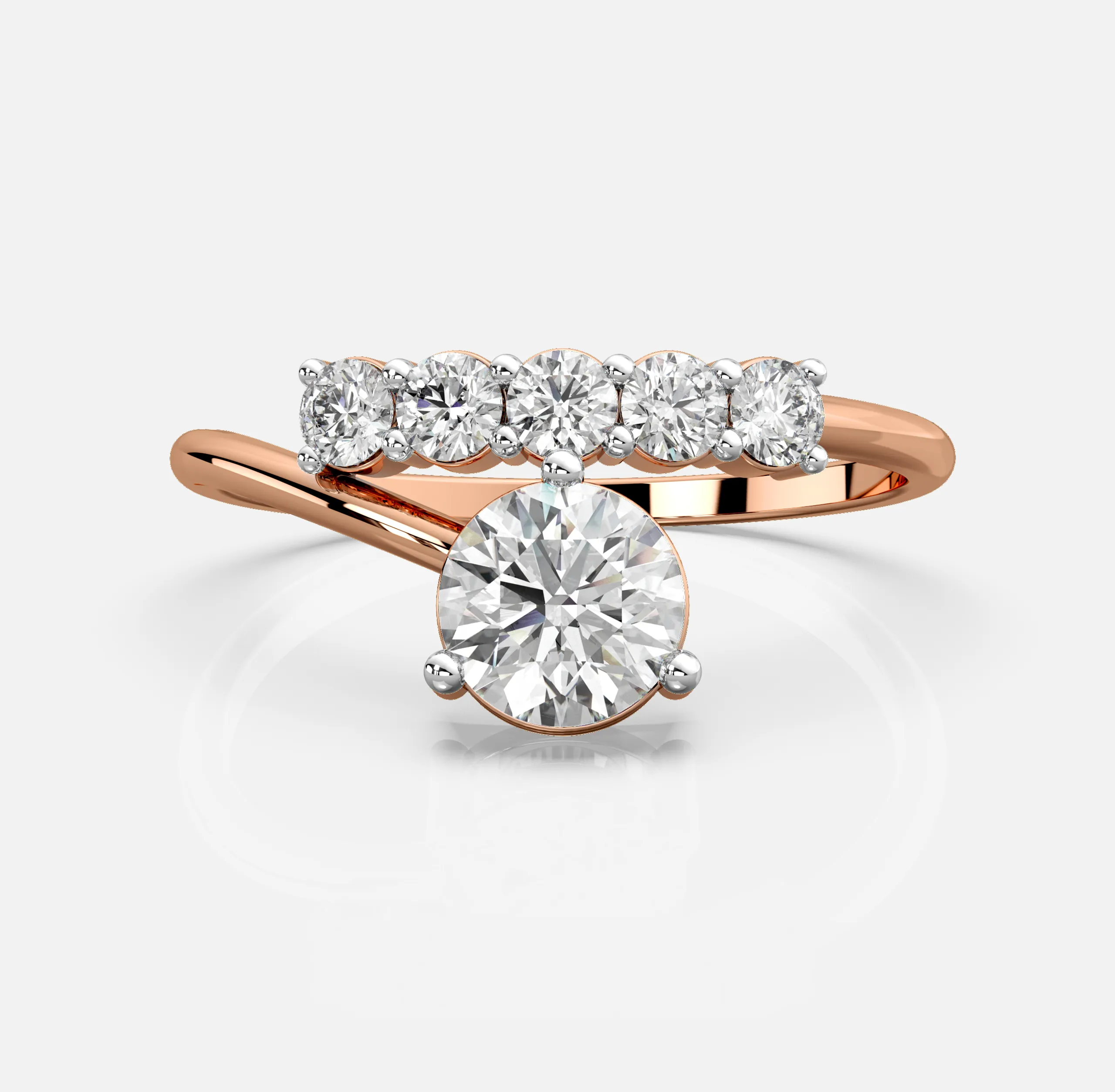 Radiant Cascade Diamond Ring