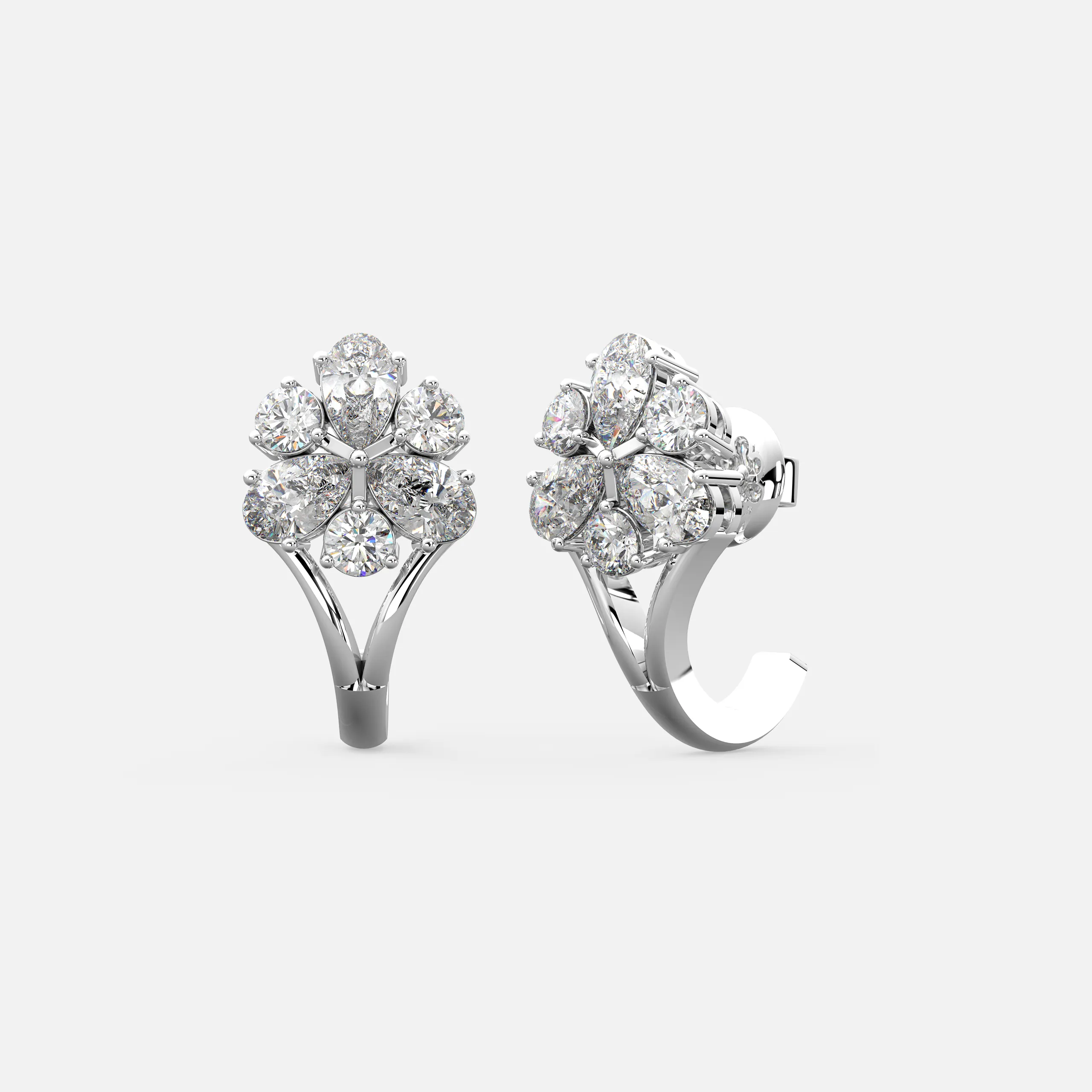 Petal Blossom Diamond Earrings