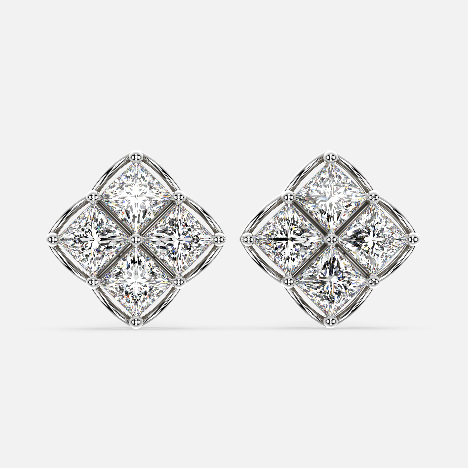 Quadra Prism Diamond Earrings