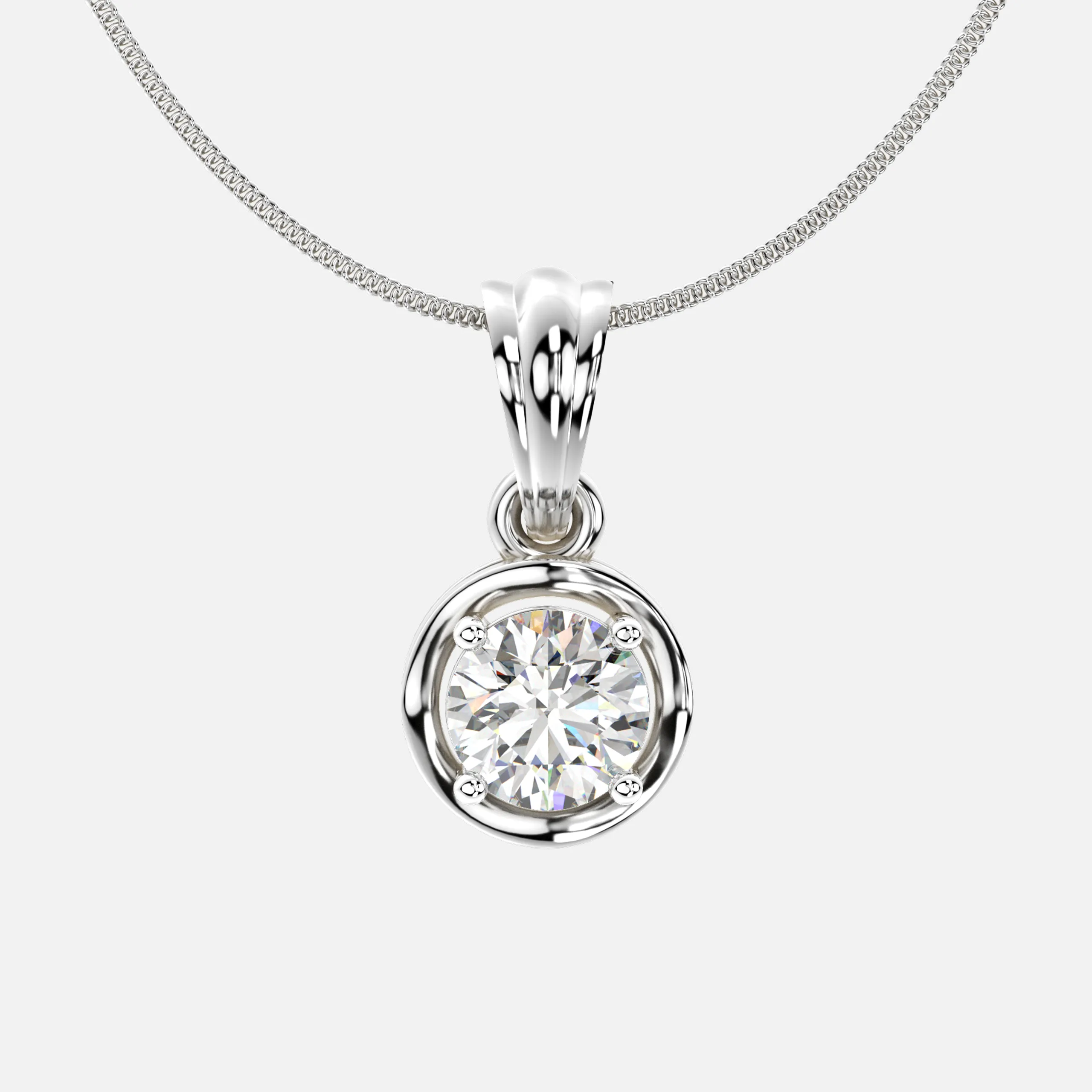 Classic Solitaire Diamond Pendant