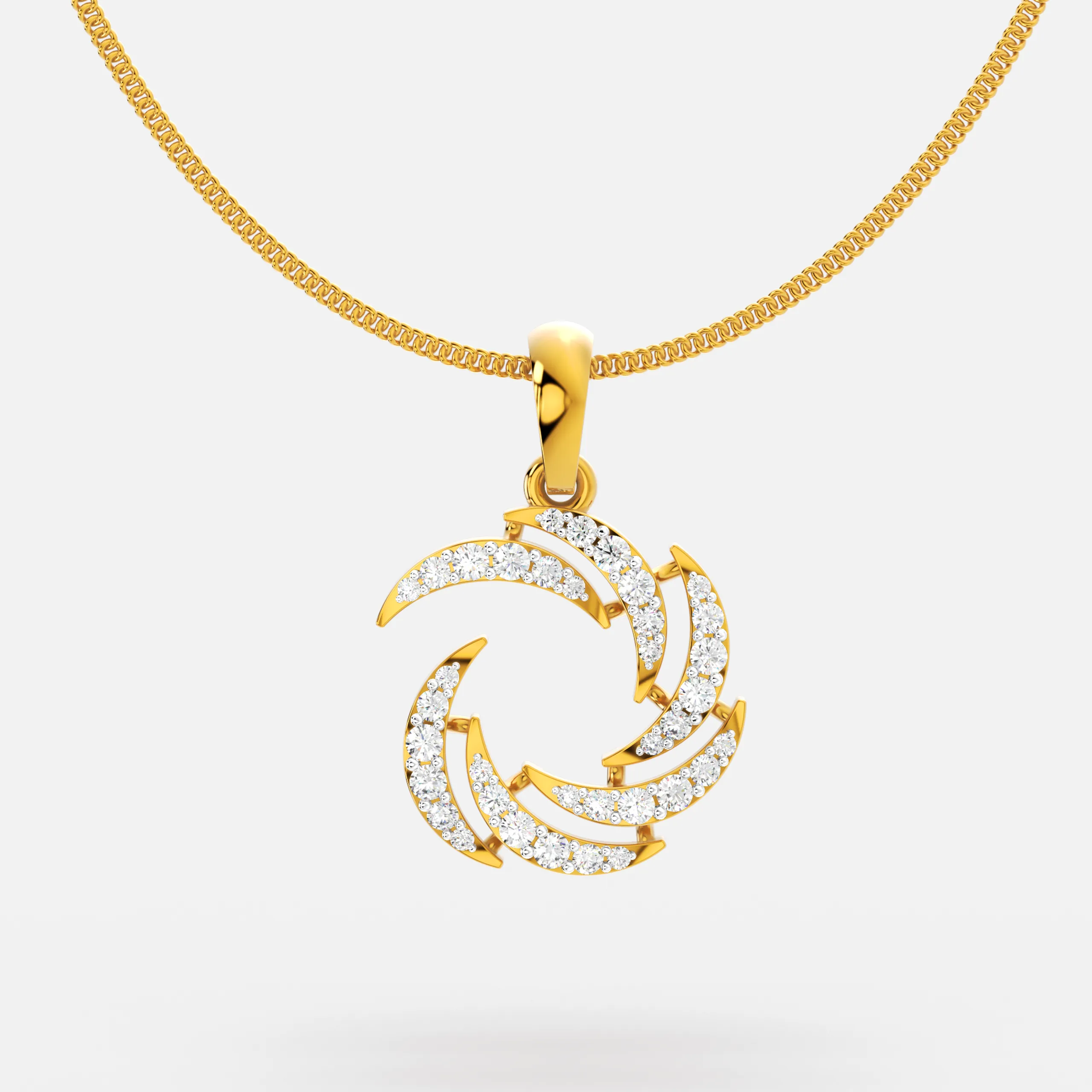 Swirl Aura Diamond Pendant