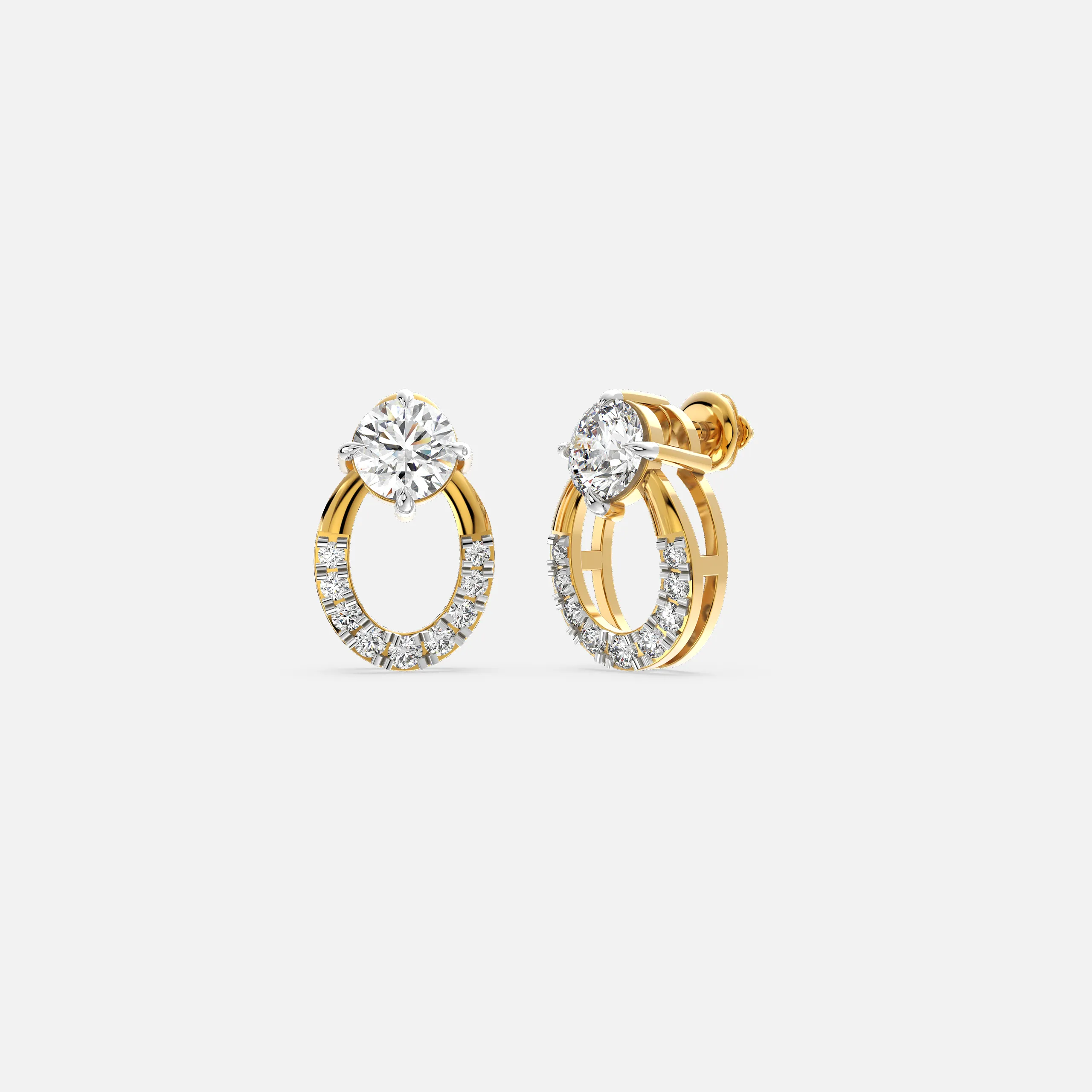 Timeless Oval Diamond Earrings