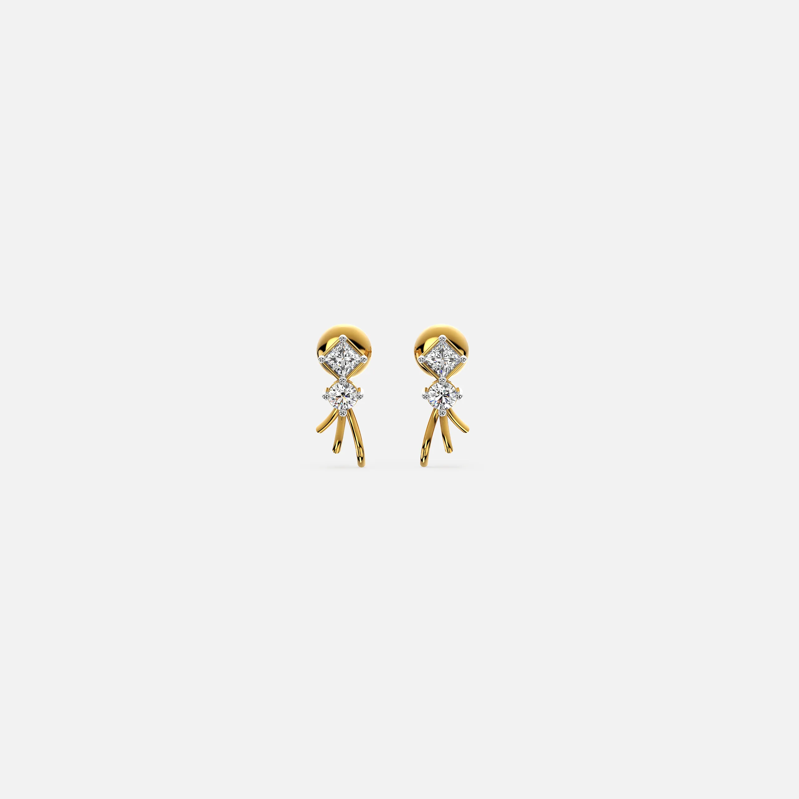 Dual Luxury Diamond Earrings