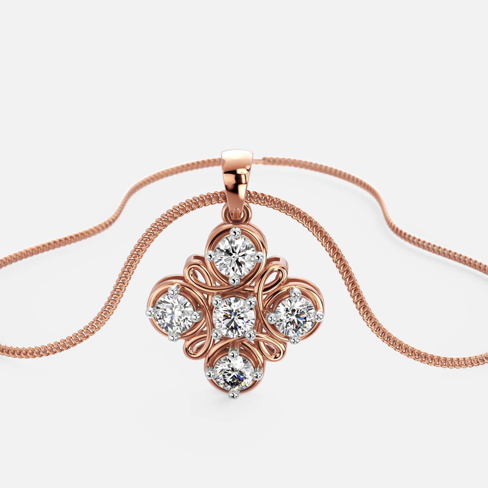 Bloom Knot Diamond Pendant
