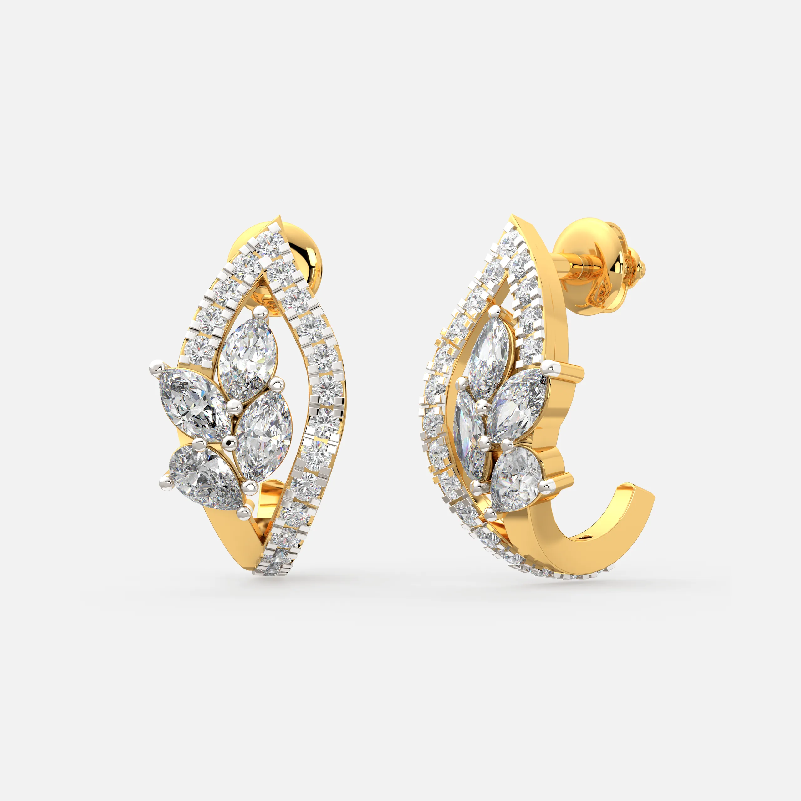 Leaflet Diamond Earrings