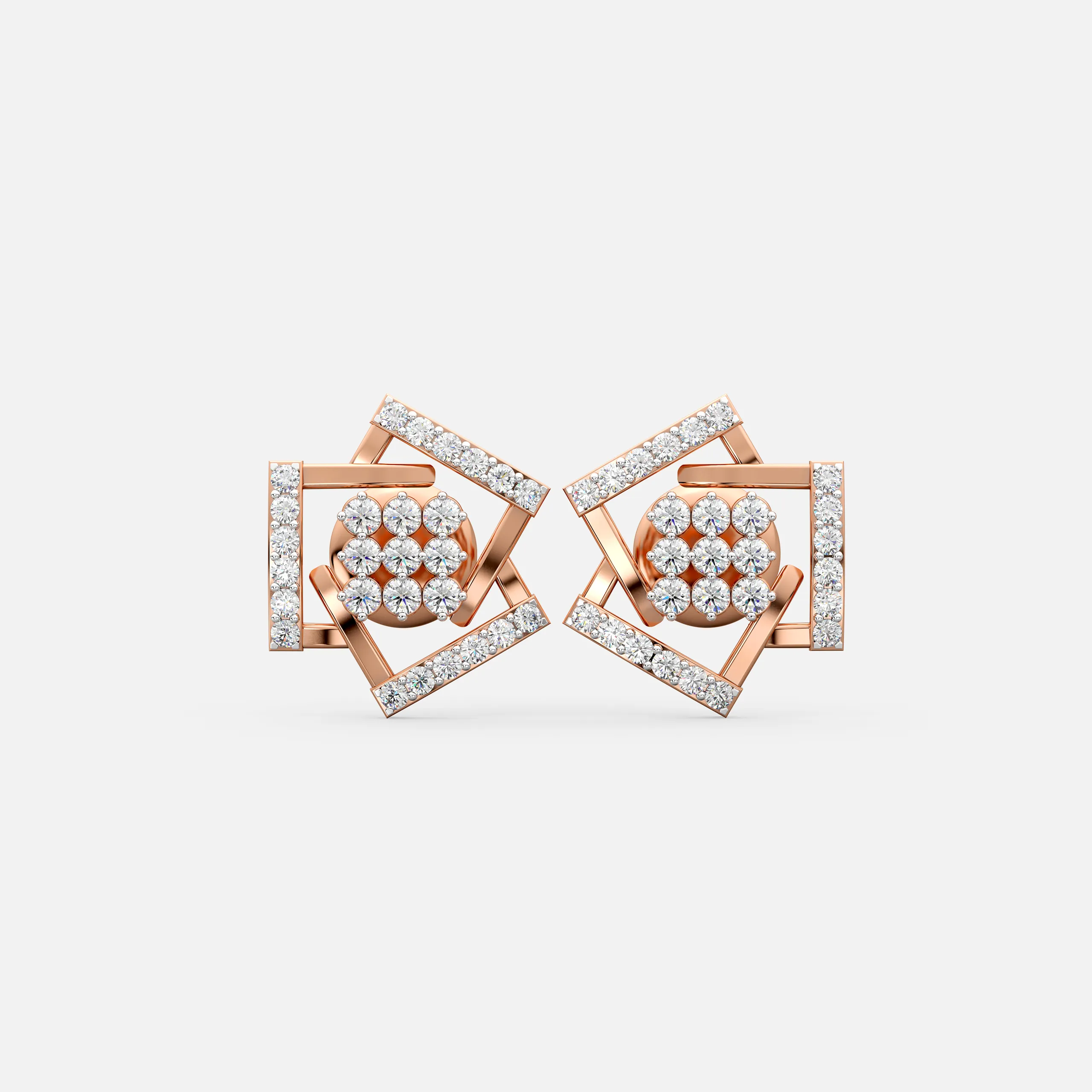 Intertwined Square Earrings