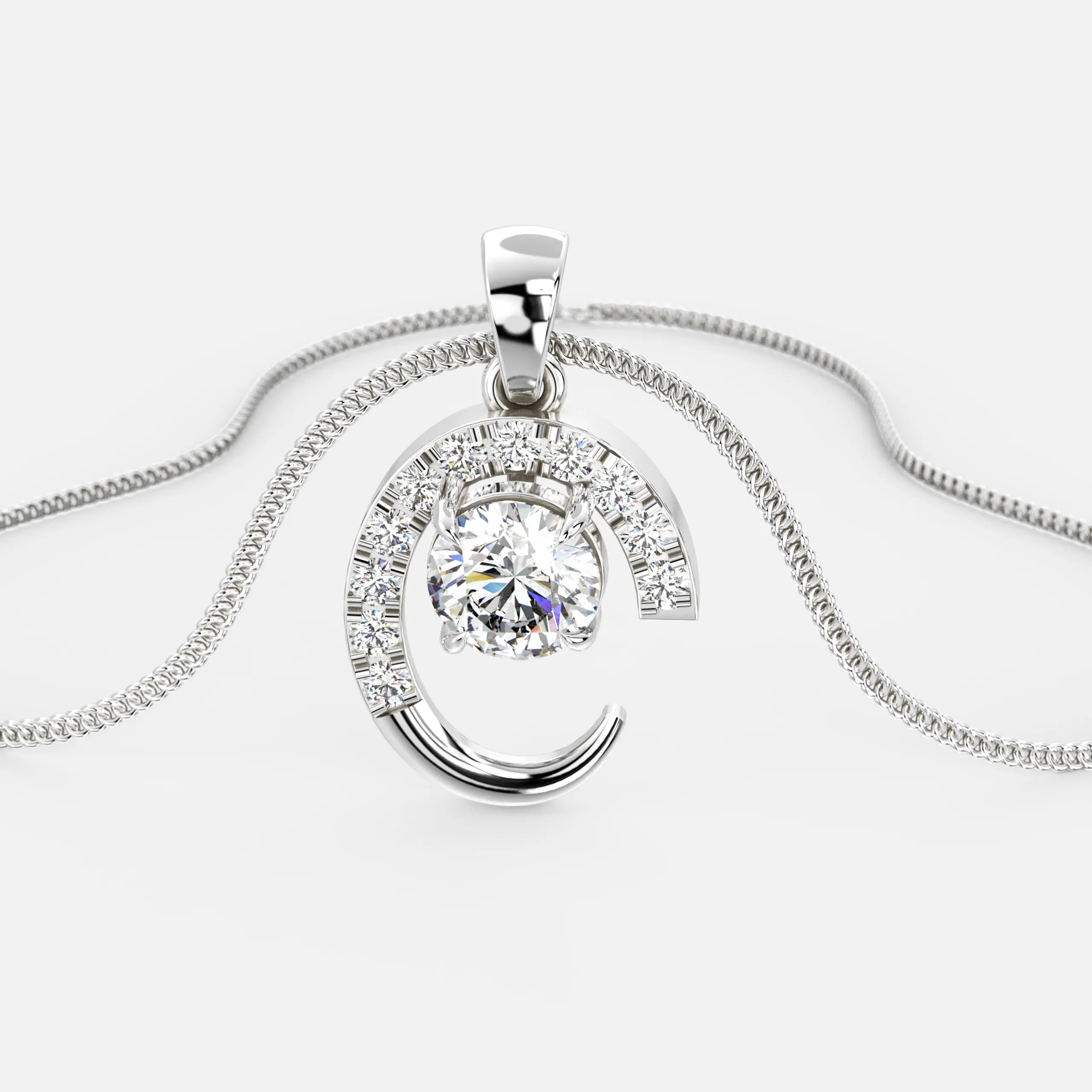 Celestial Curve Diamond Pendant