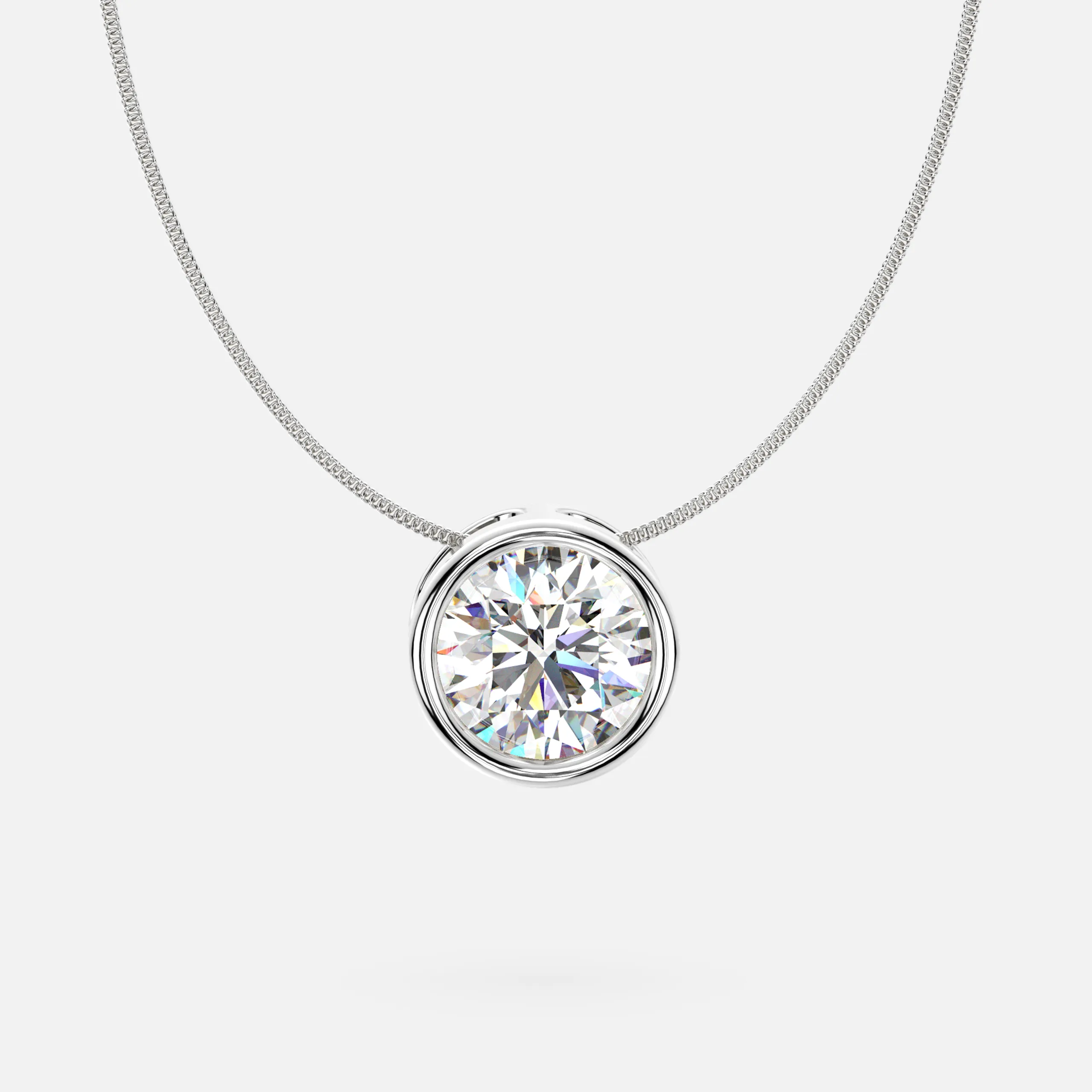 Radiant Round Diamond Pendant