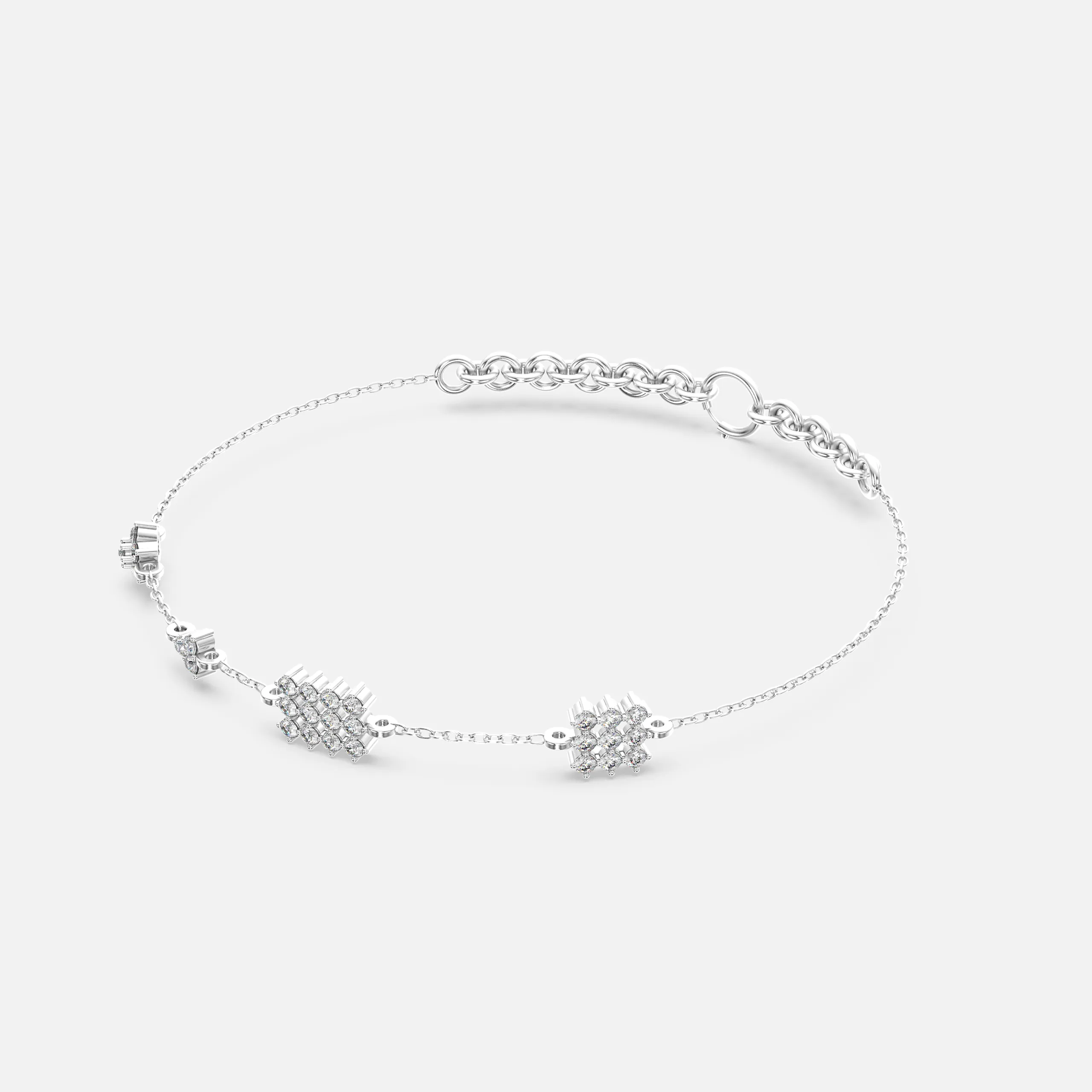 Dainty Cluster Diamond Bracelet