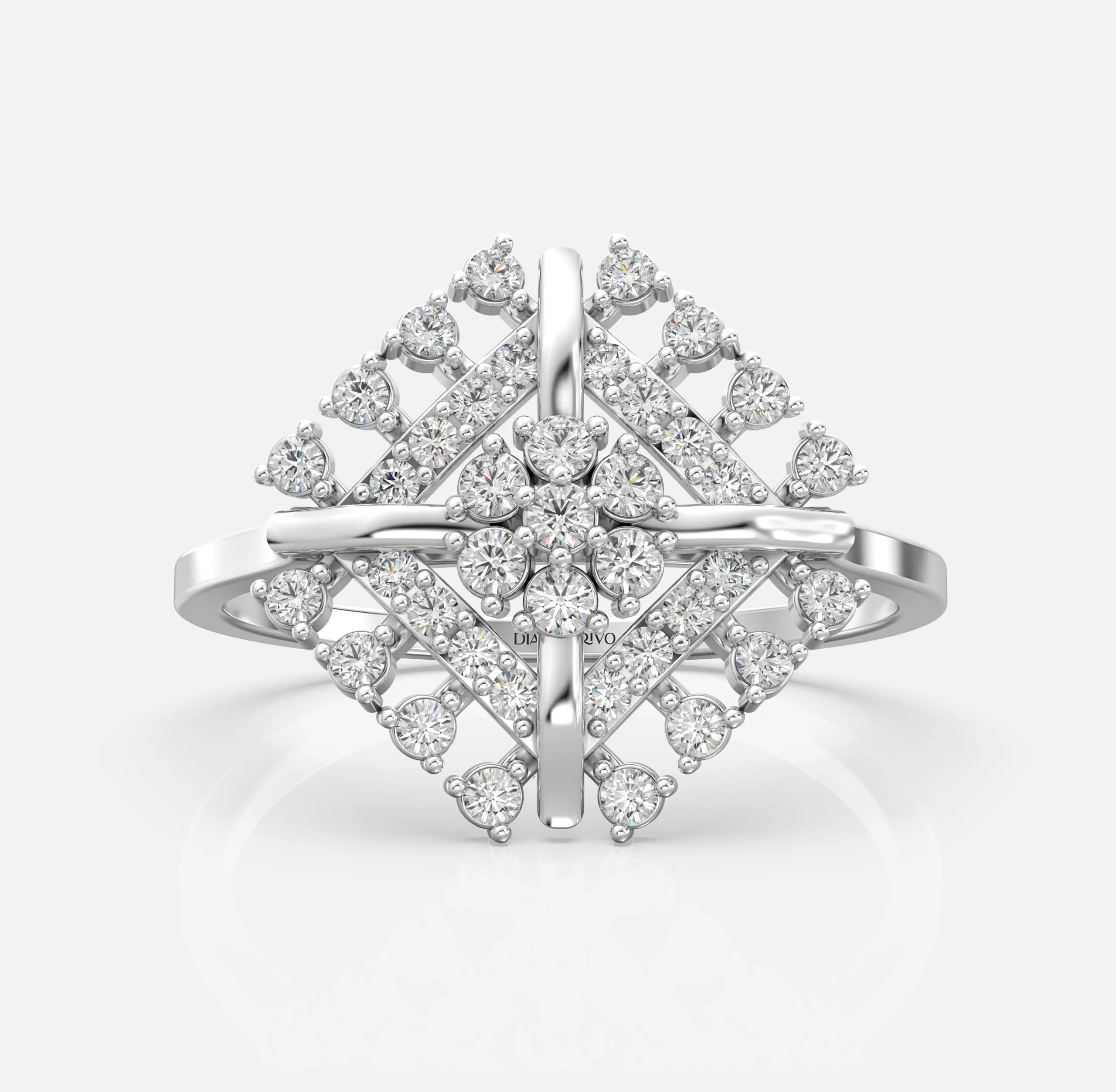 Intricate Diamond Lattice Ring