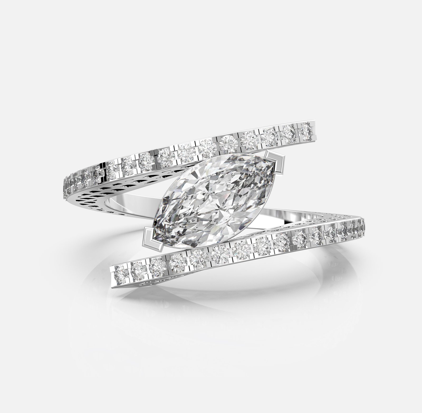 Marquise Wrap Diamond Ring