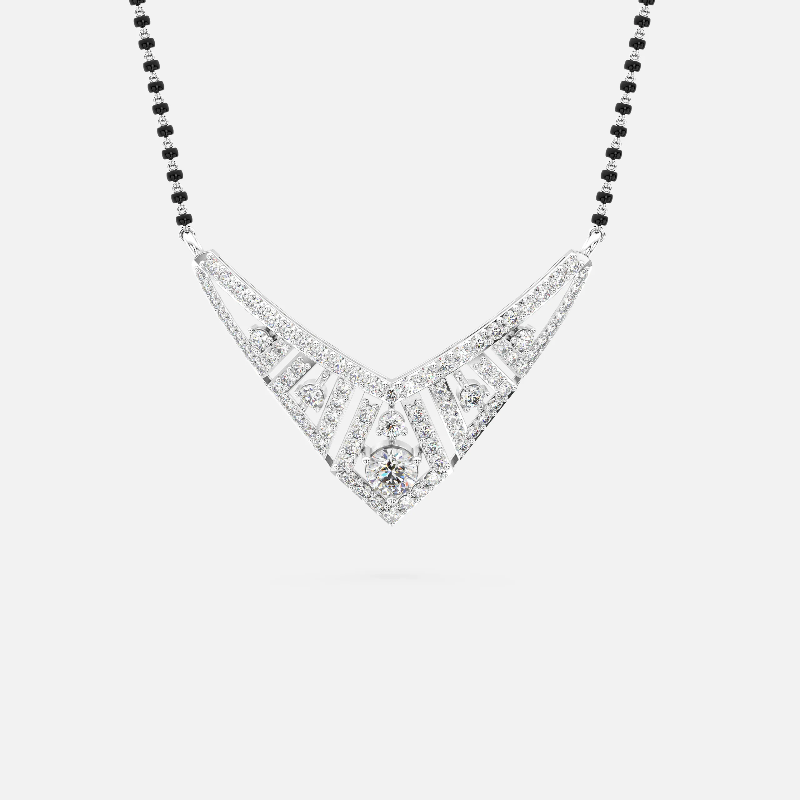 V-Shape Diamond Mangalsutra