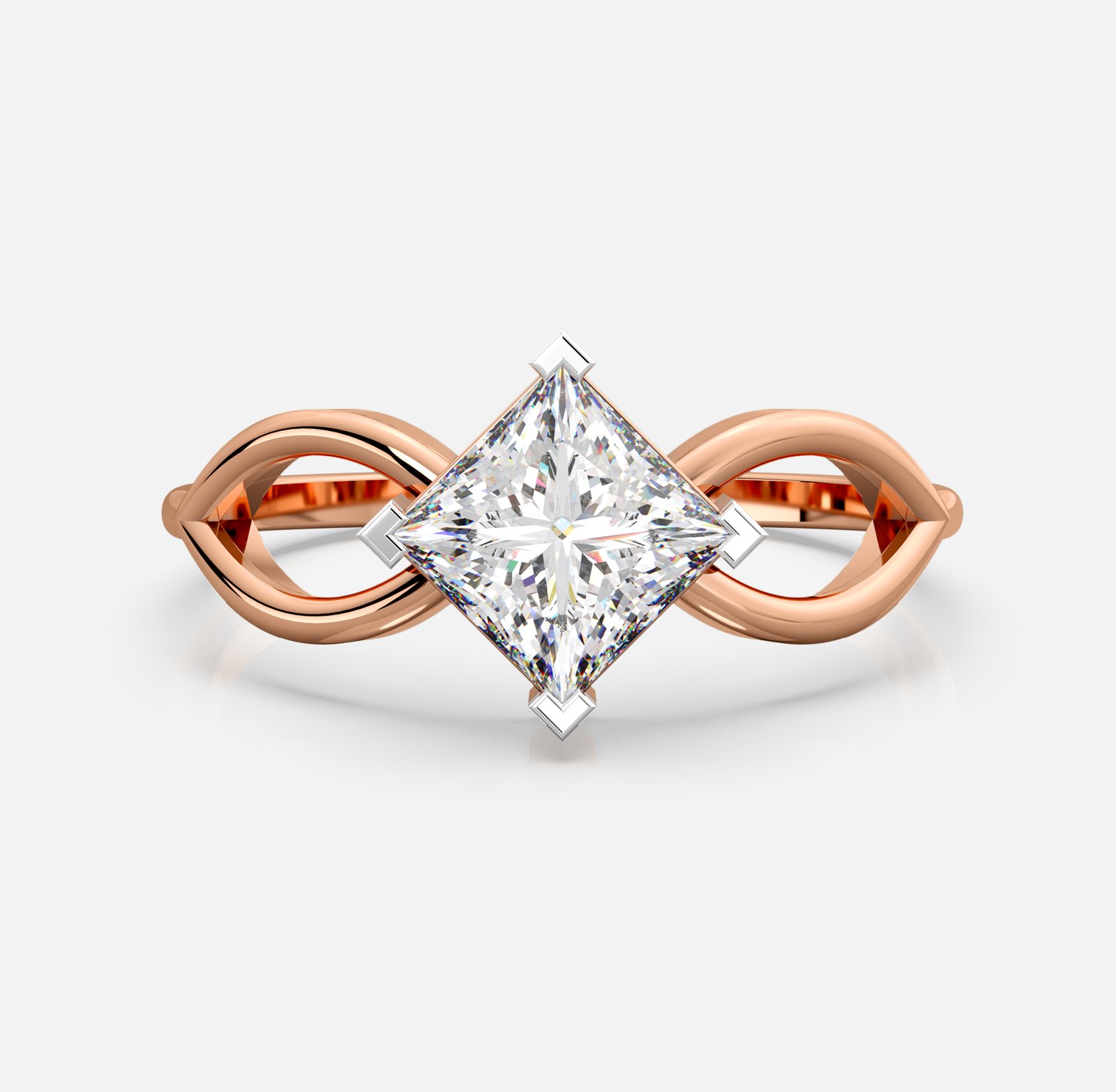 Infinity Solitaire Diamond Ring