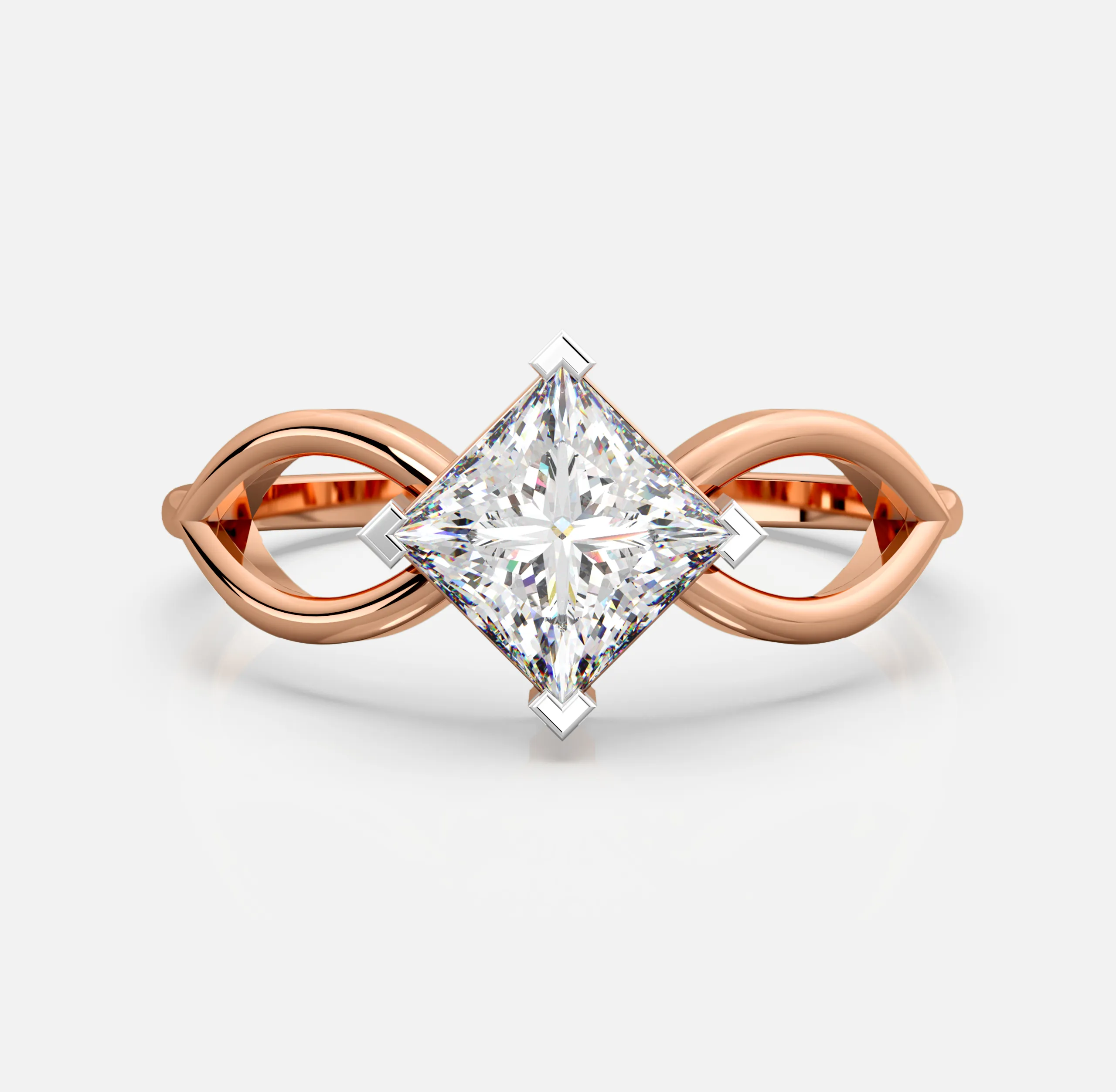 Infinity Solitaire Diamond Ring