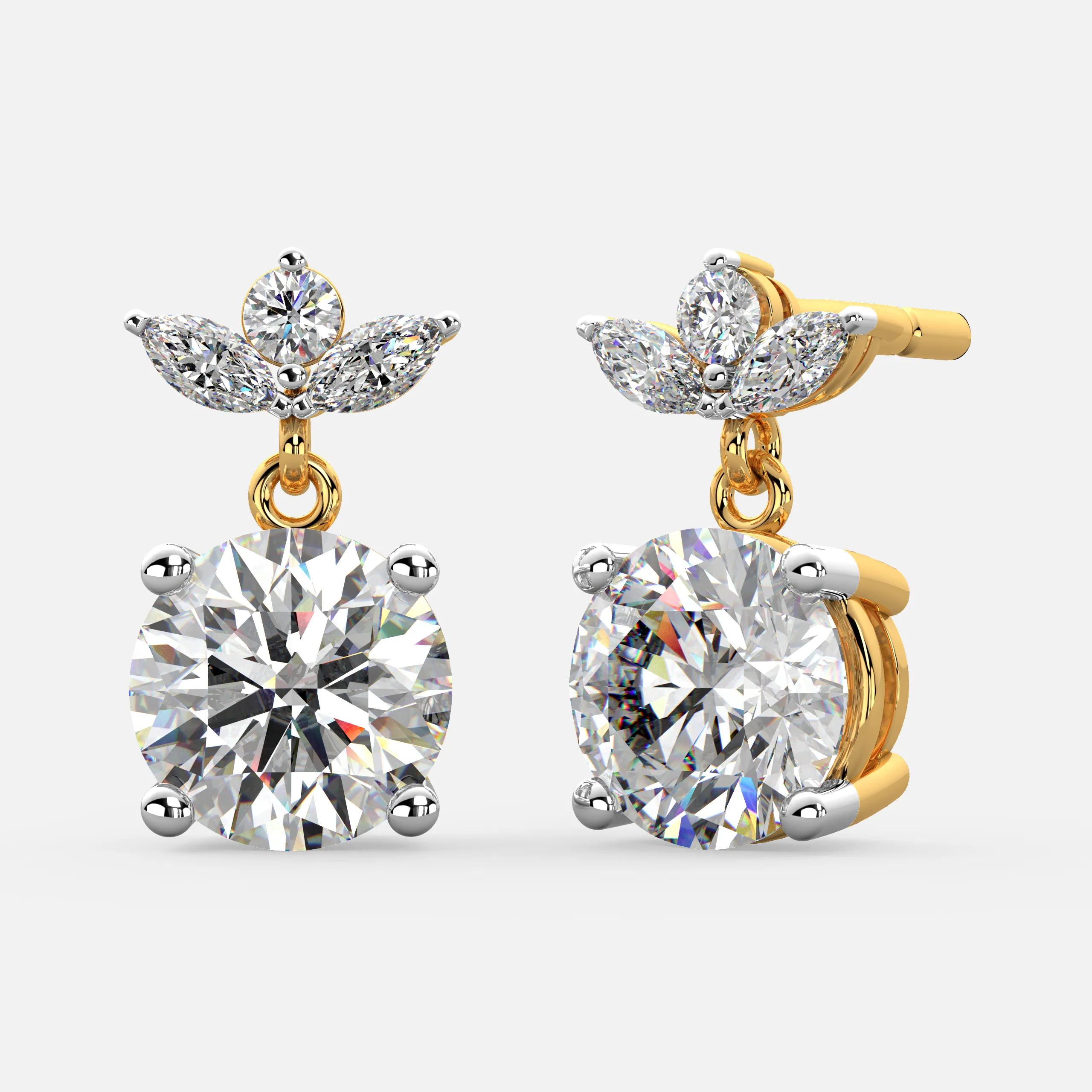 Bloom Diamond Drop Earrings