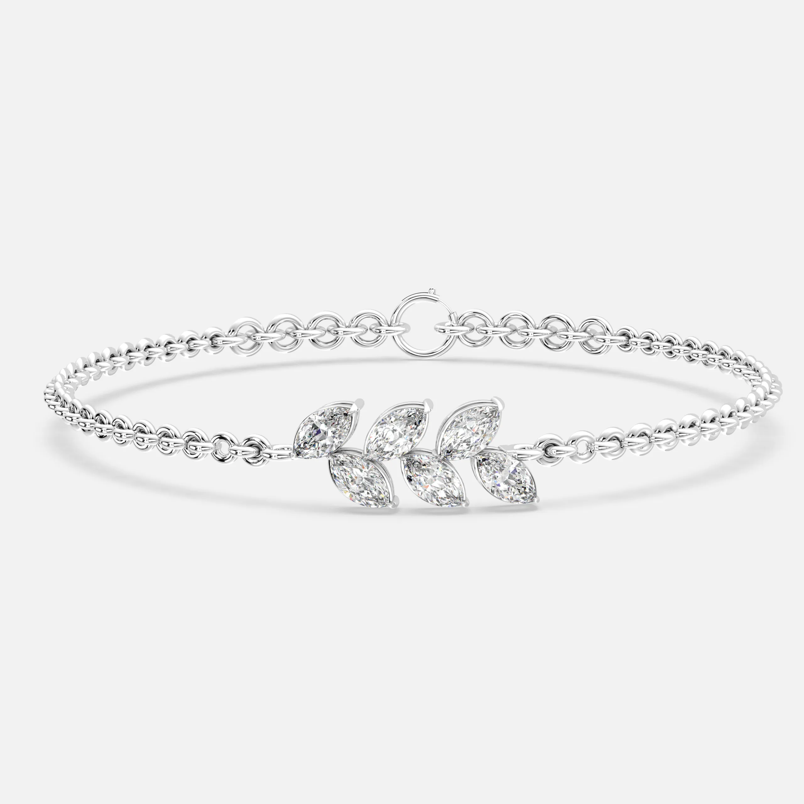 Marquise Leaf Diamond Bracelet