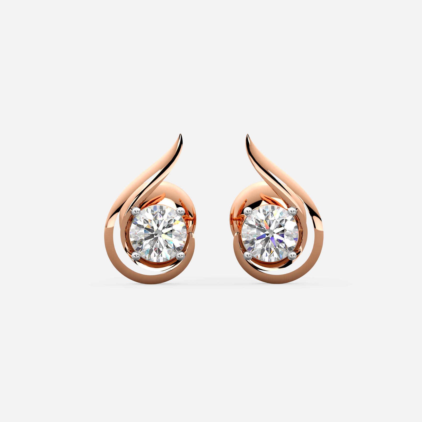 Aura Sweep Diamond Earrings