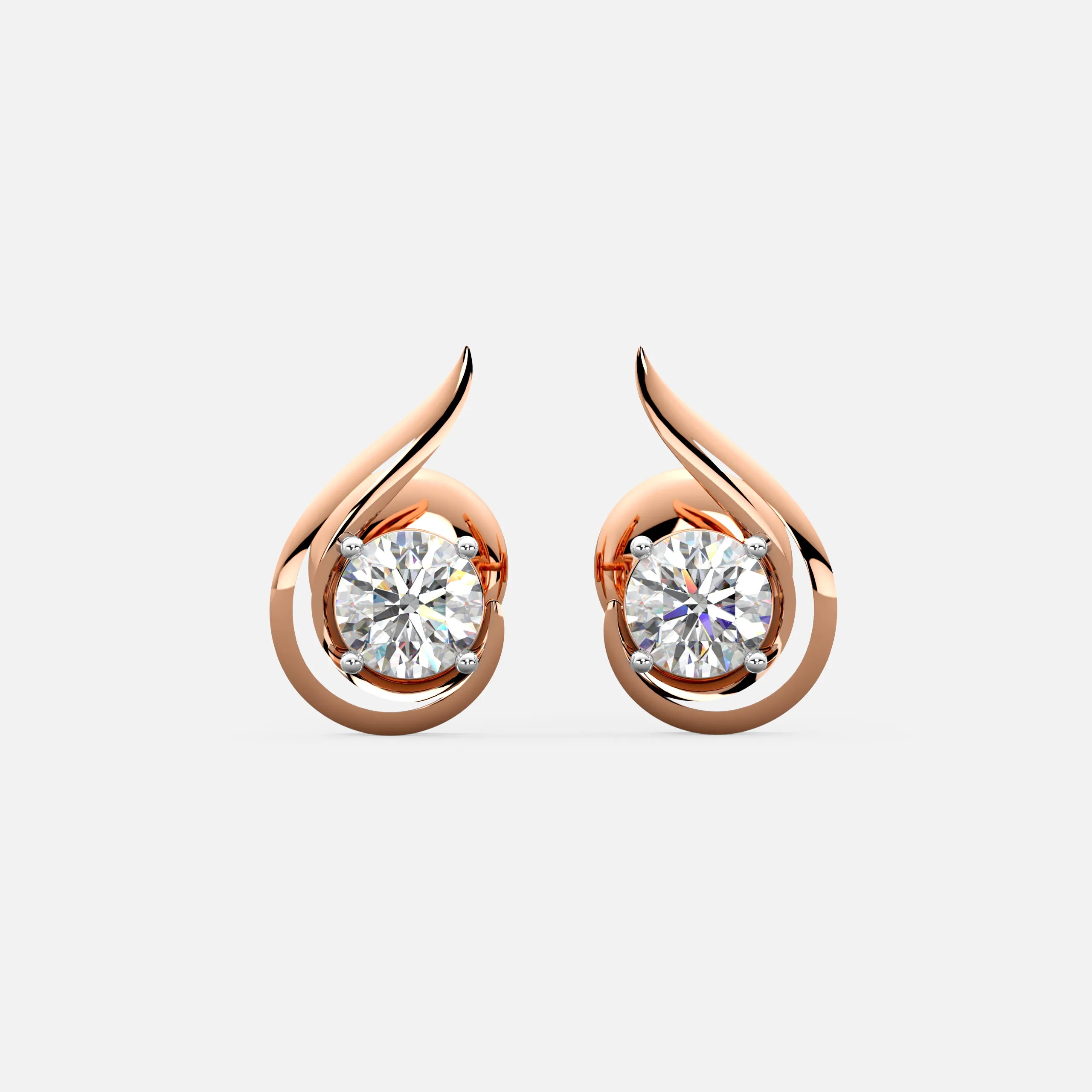 Aura Sweep Diamond Earrings