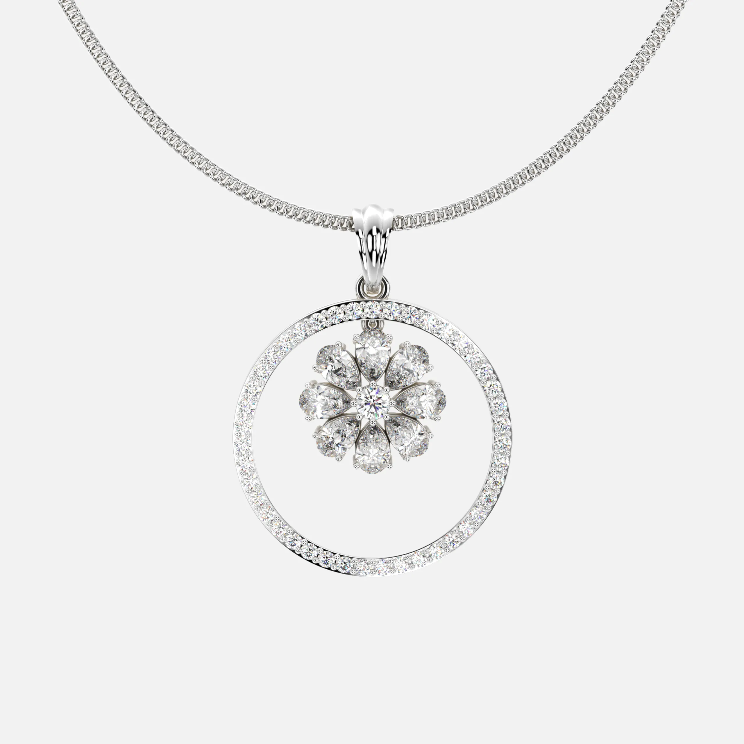 Florence Circle Diamond Pendant