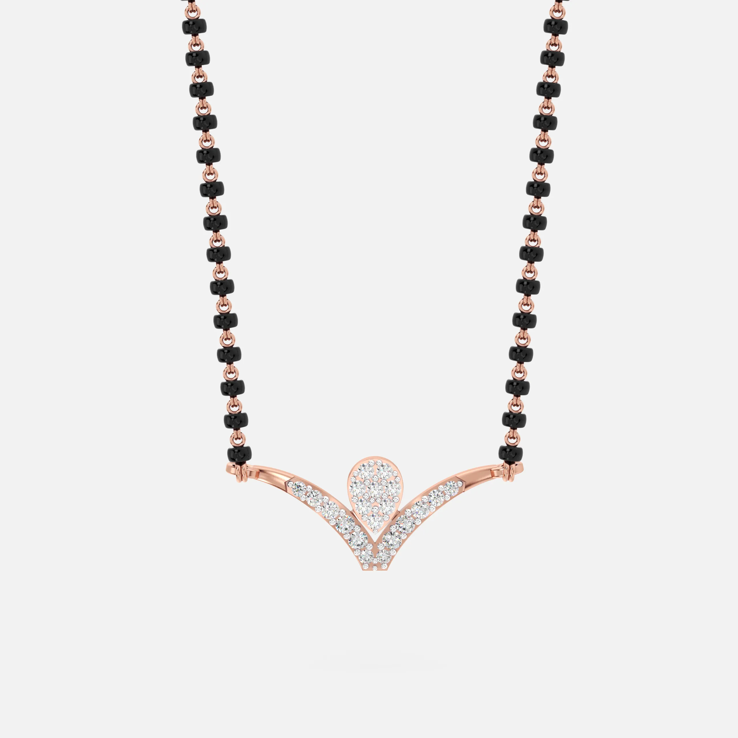 Diamond Heart Arc Mangalsutra