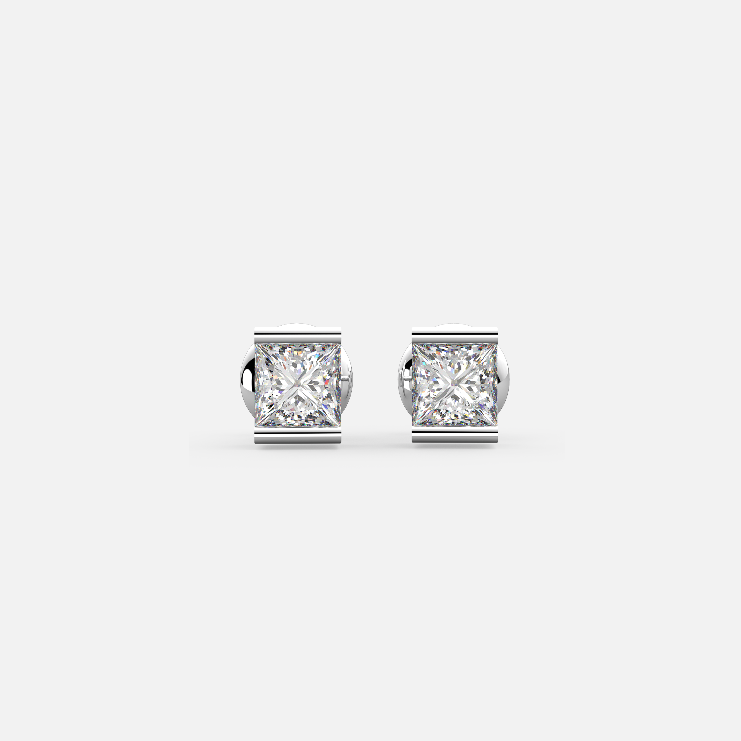Spark Square Diamond Studs