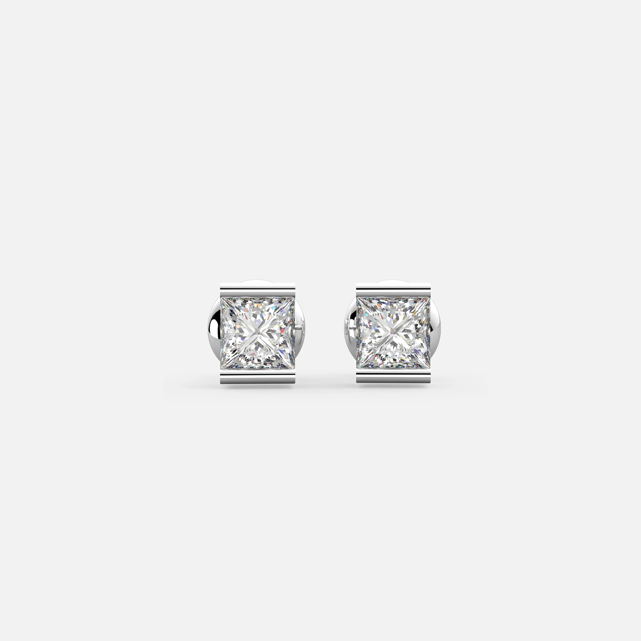 Spark Square Diamond Studs
