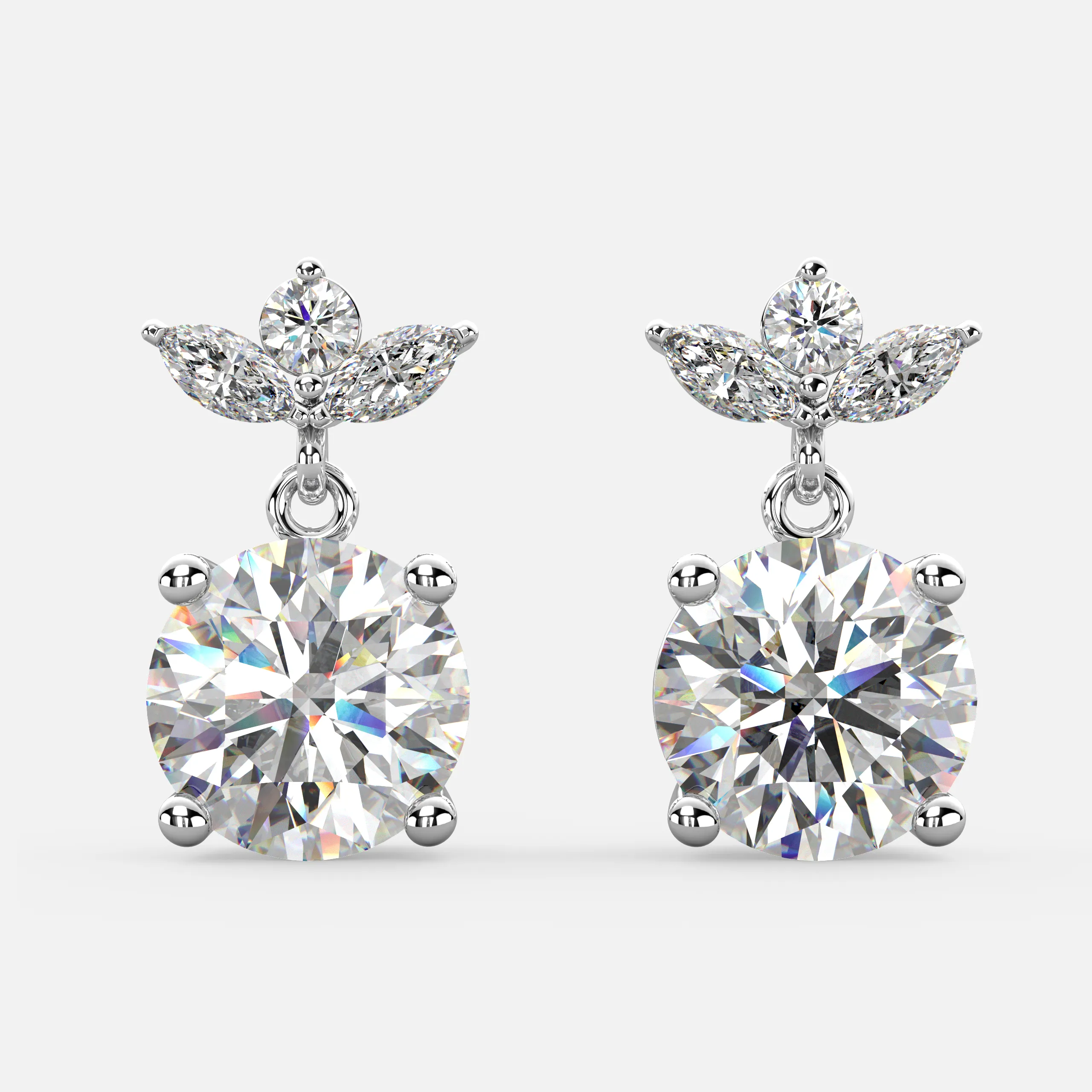 Bloom Diamond Drop Earrings