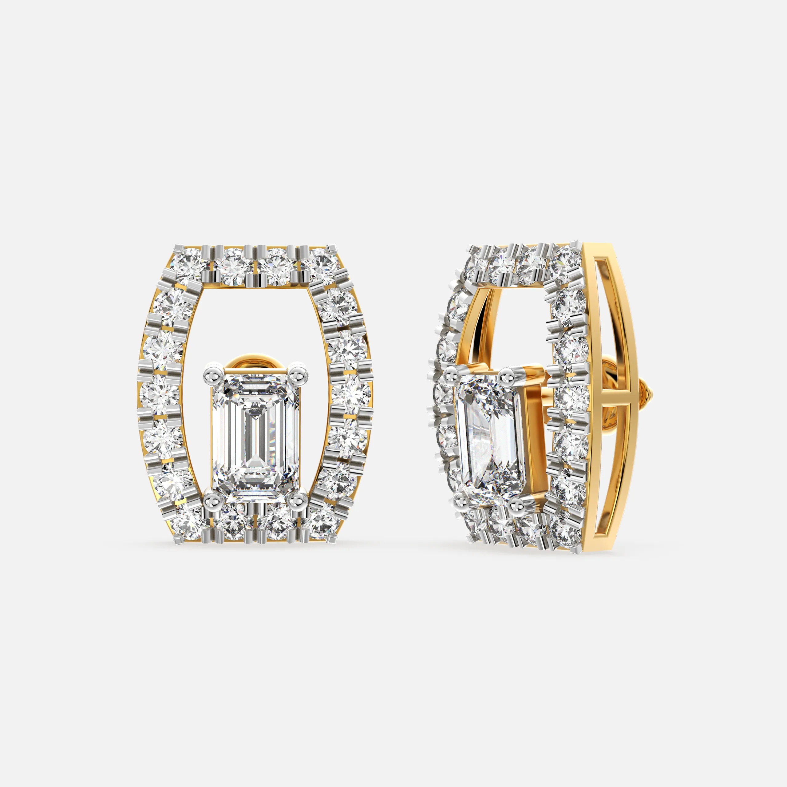 Radiance Frame Diamond Earrings
