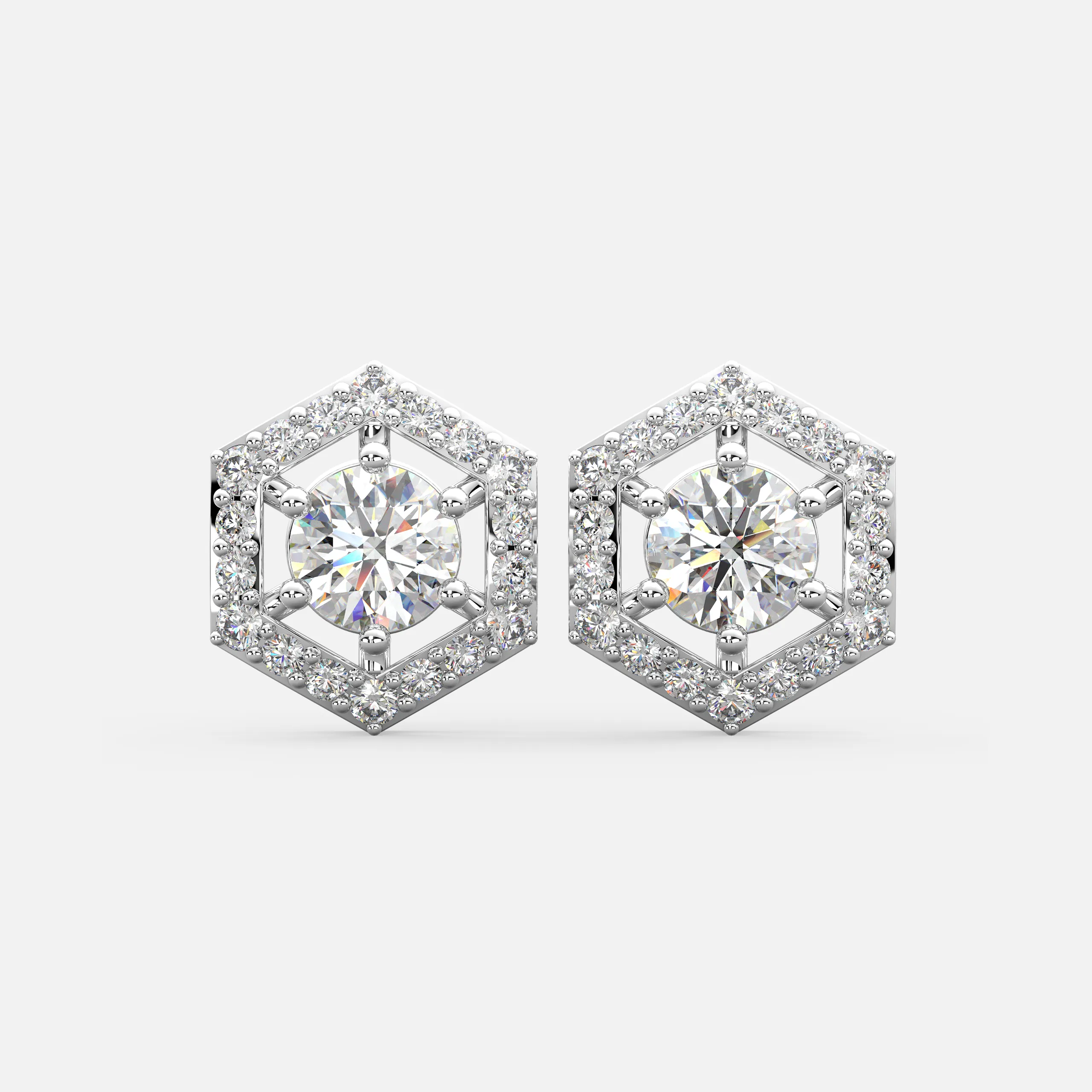 Hexa Glint Diamond Earrings