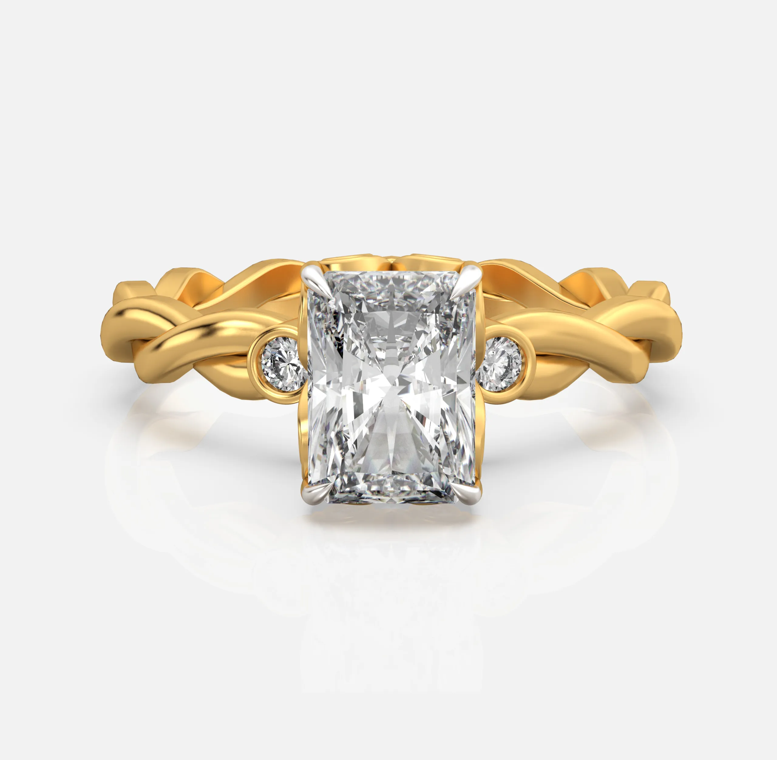 Twisted Radiance Diamond Ring