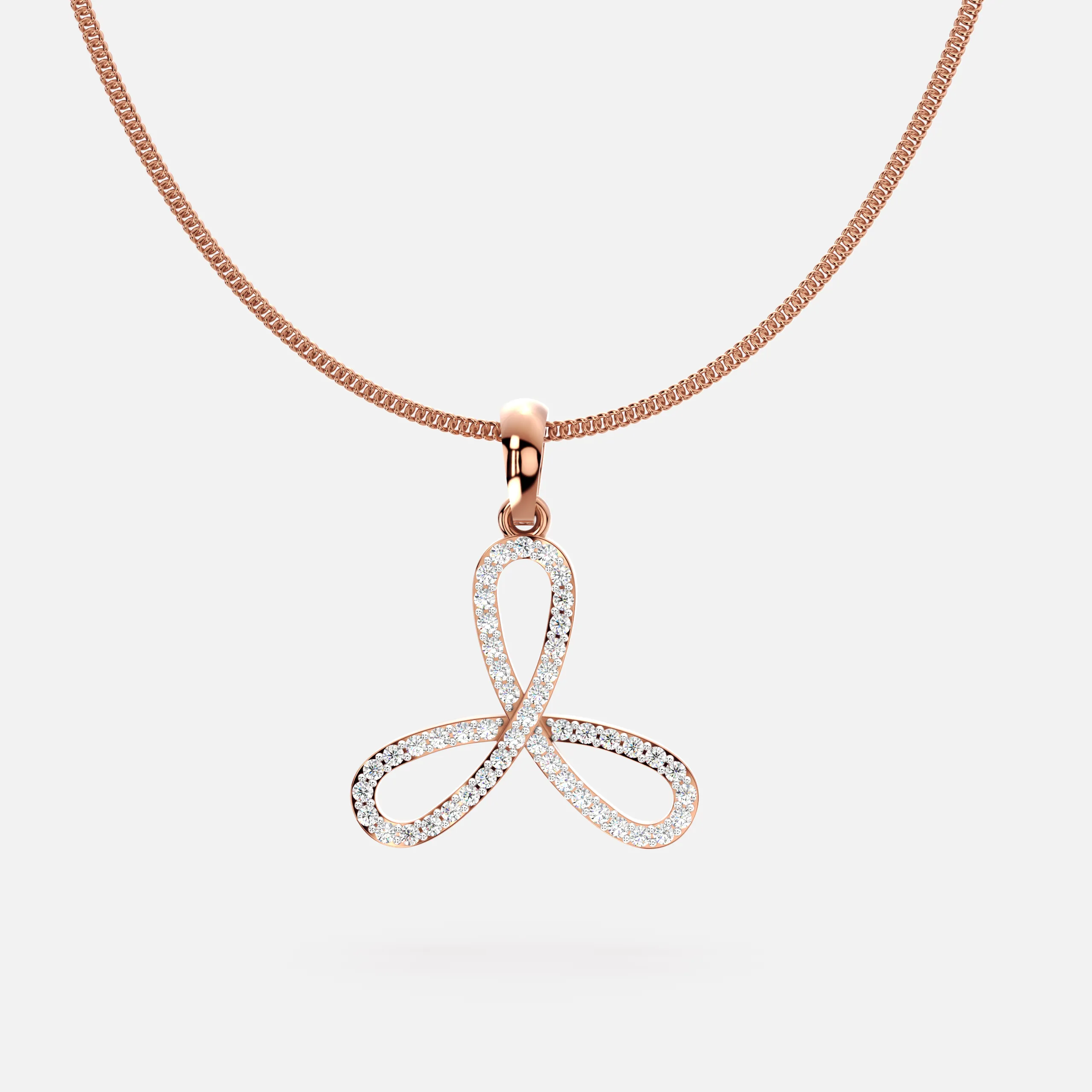 Tria Loop Diamond Pendant