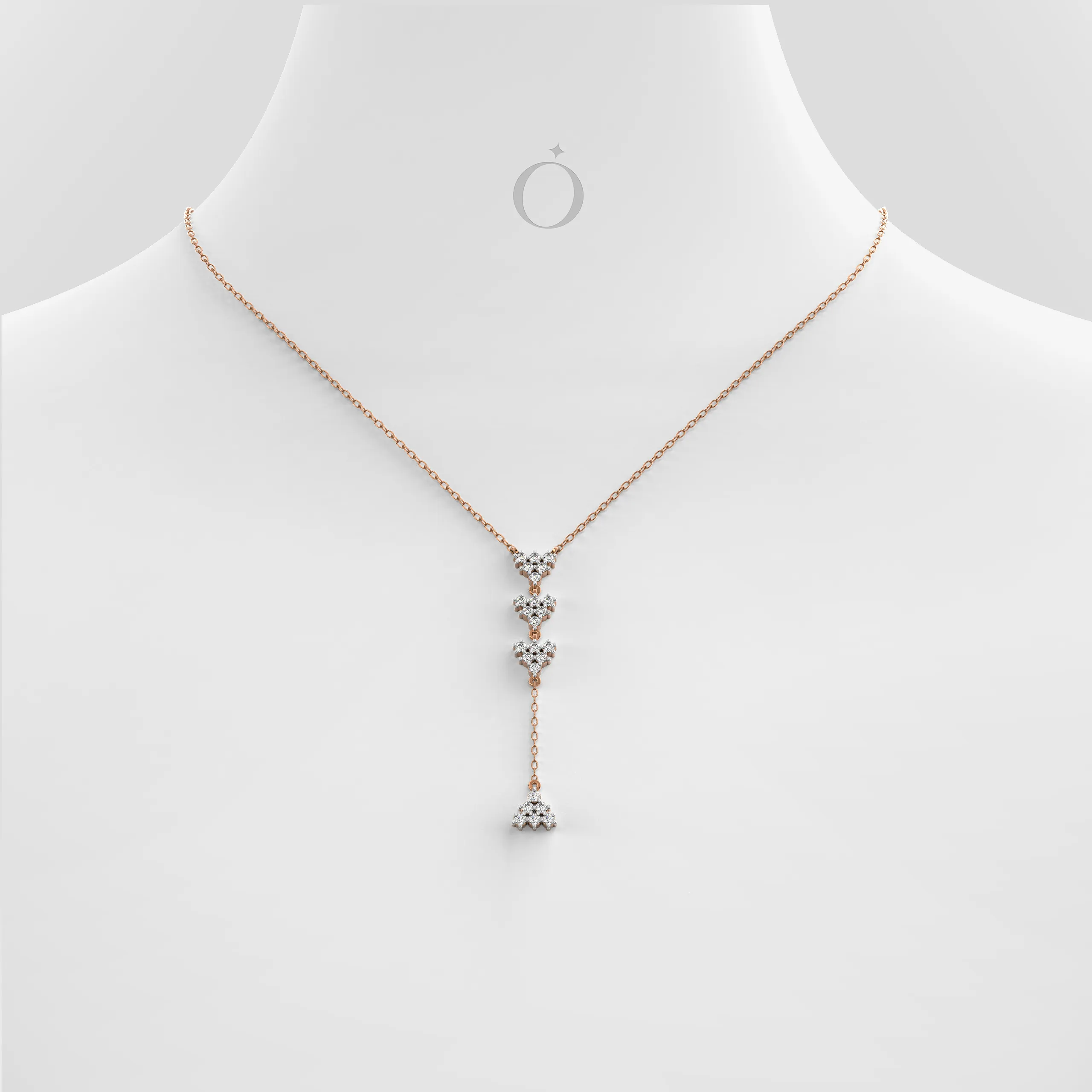 Shimmering Tiered Drop Necklace