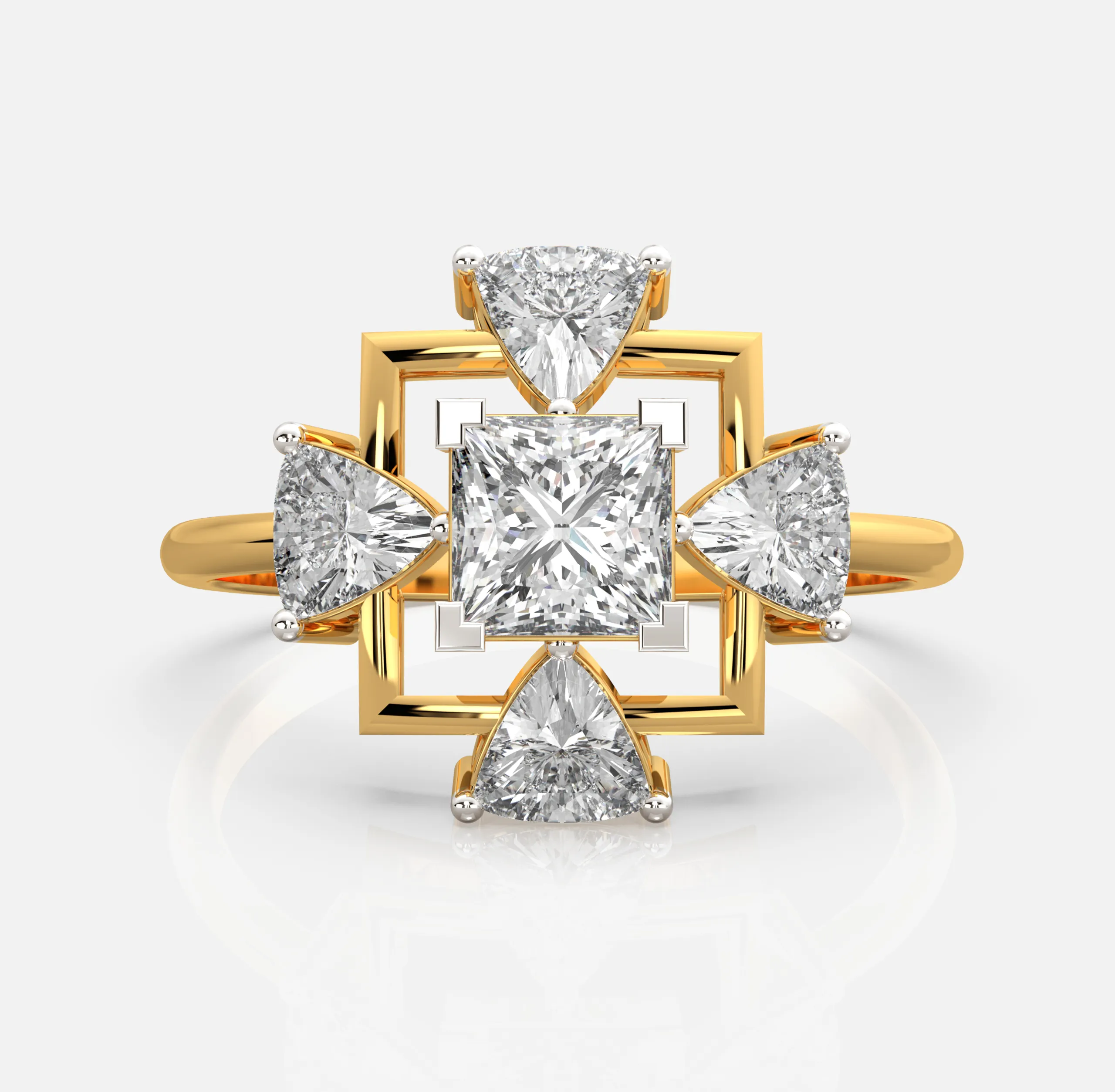 Radiant Quadra Diamond Ring