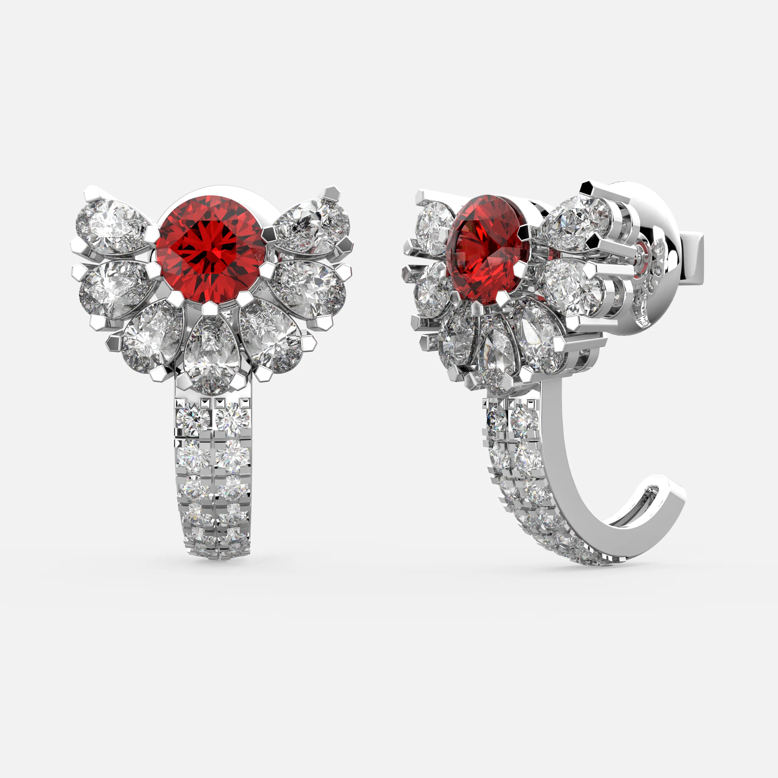 luxurious Square Diamond Earrings