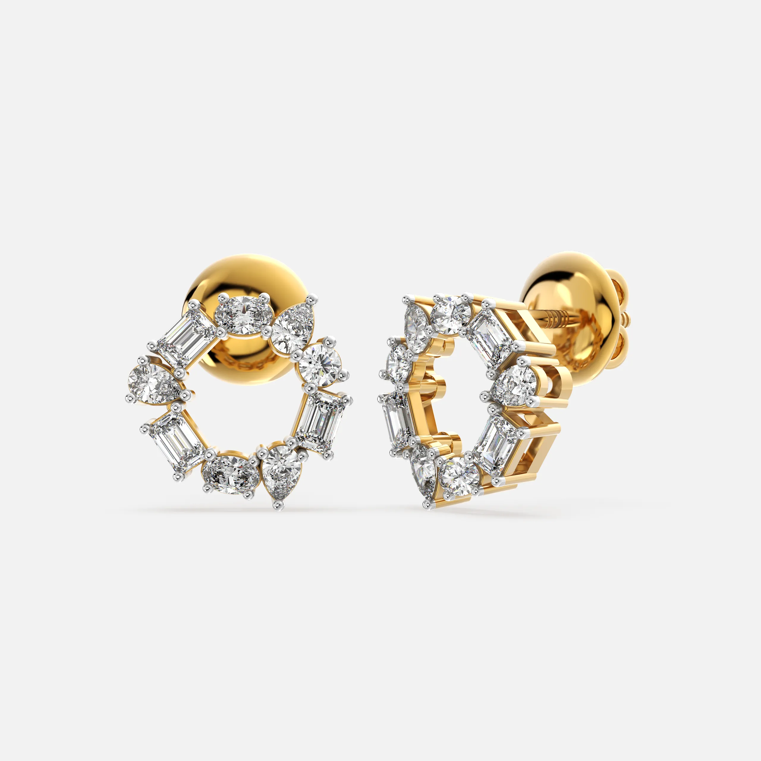 Lumi Circle Diamond Earrings