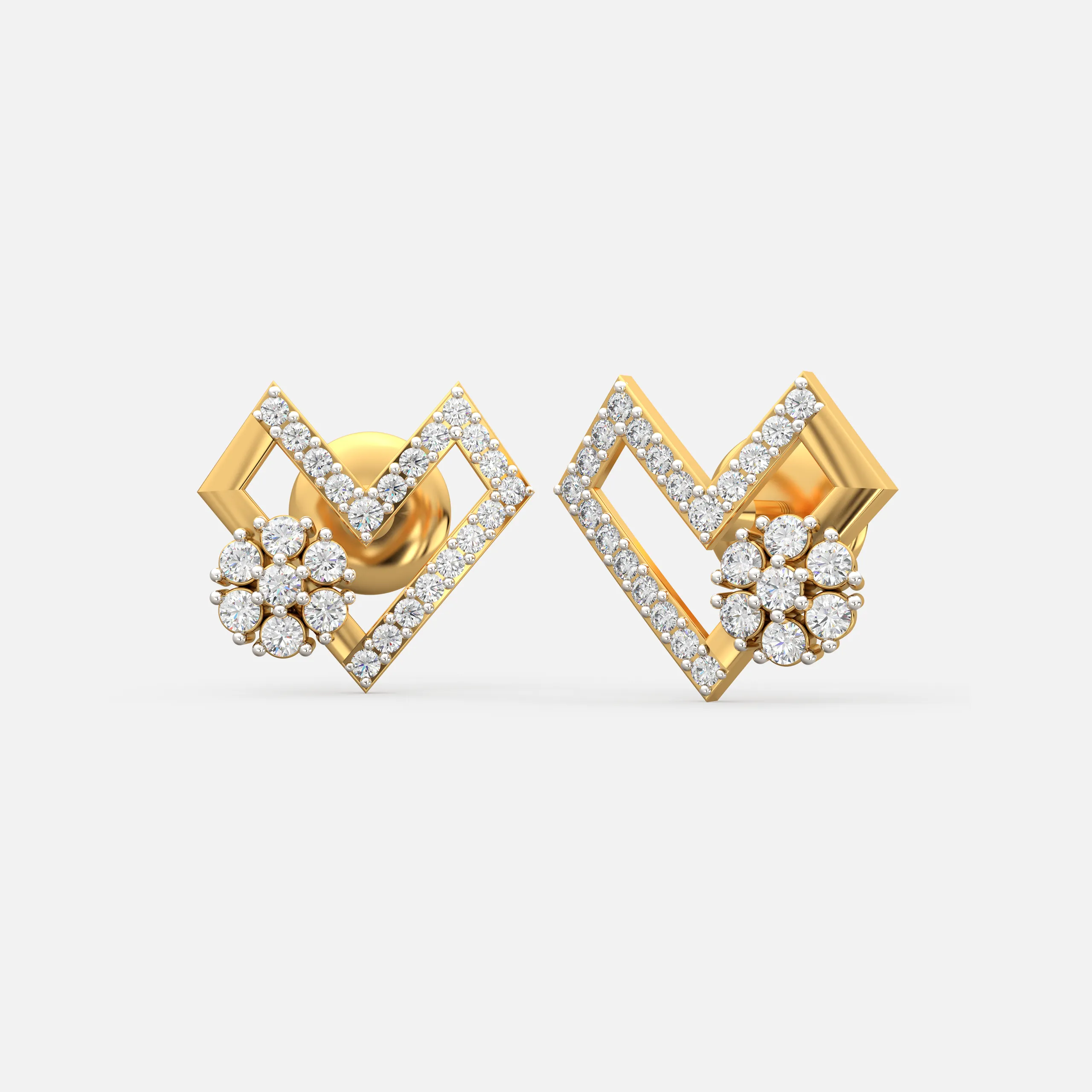 Diamond Bloom Angle Studs