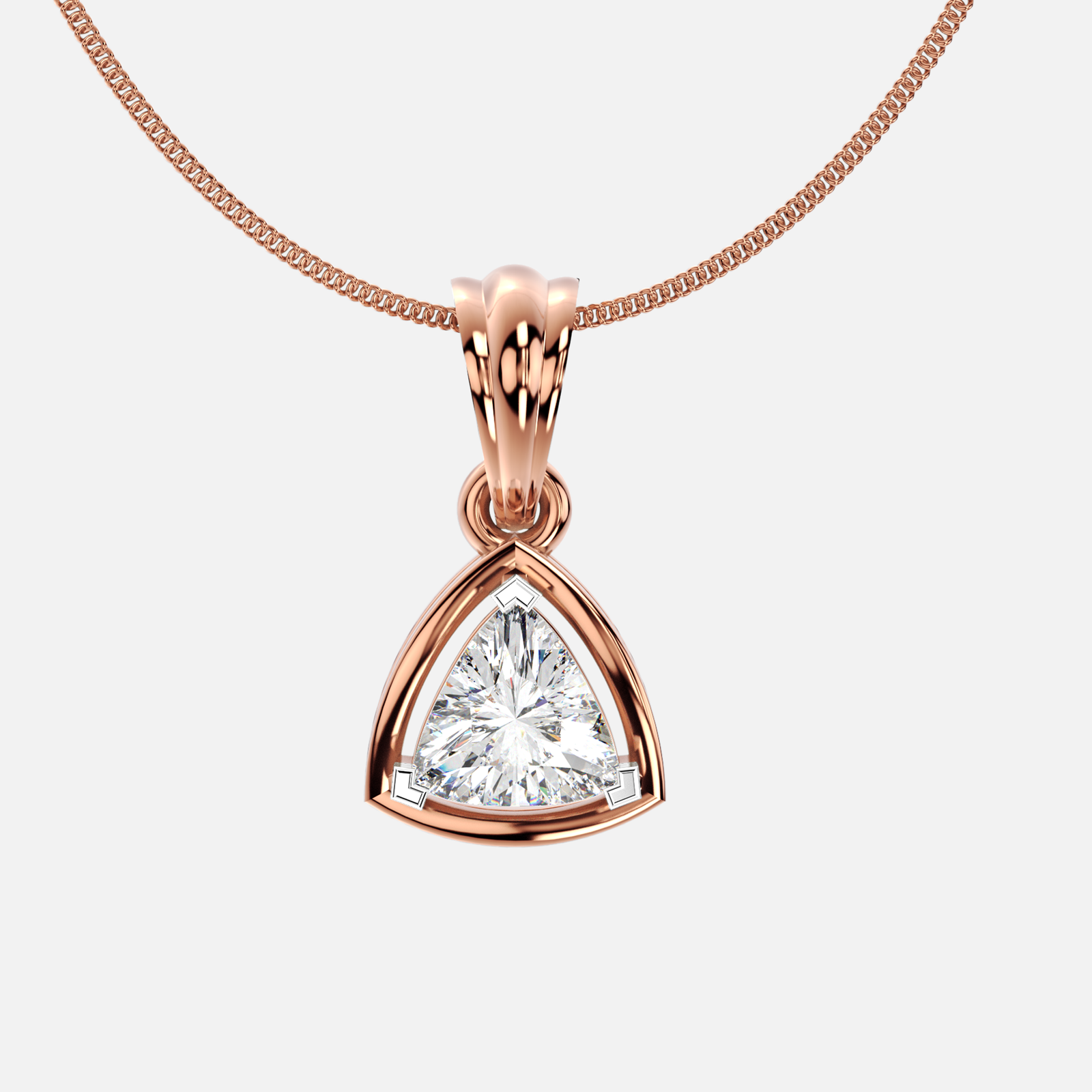Radiant Shield Diamond Pendant