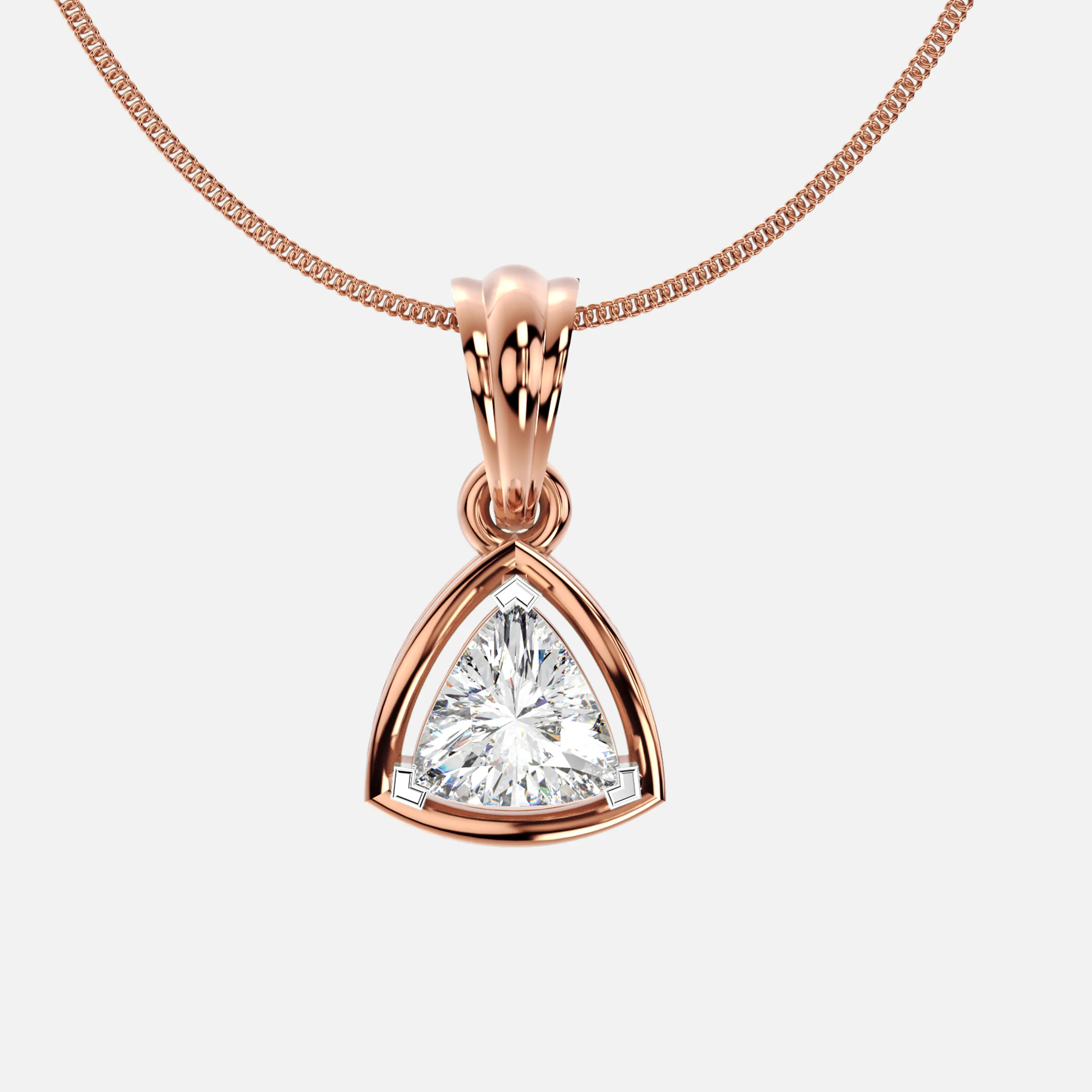 Radiant Shield Diamond Pendant