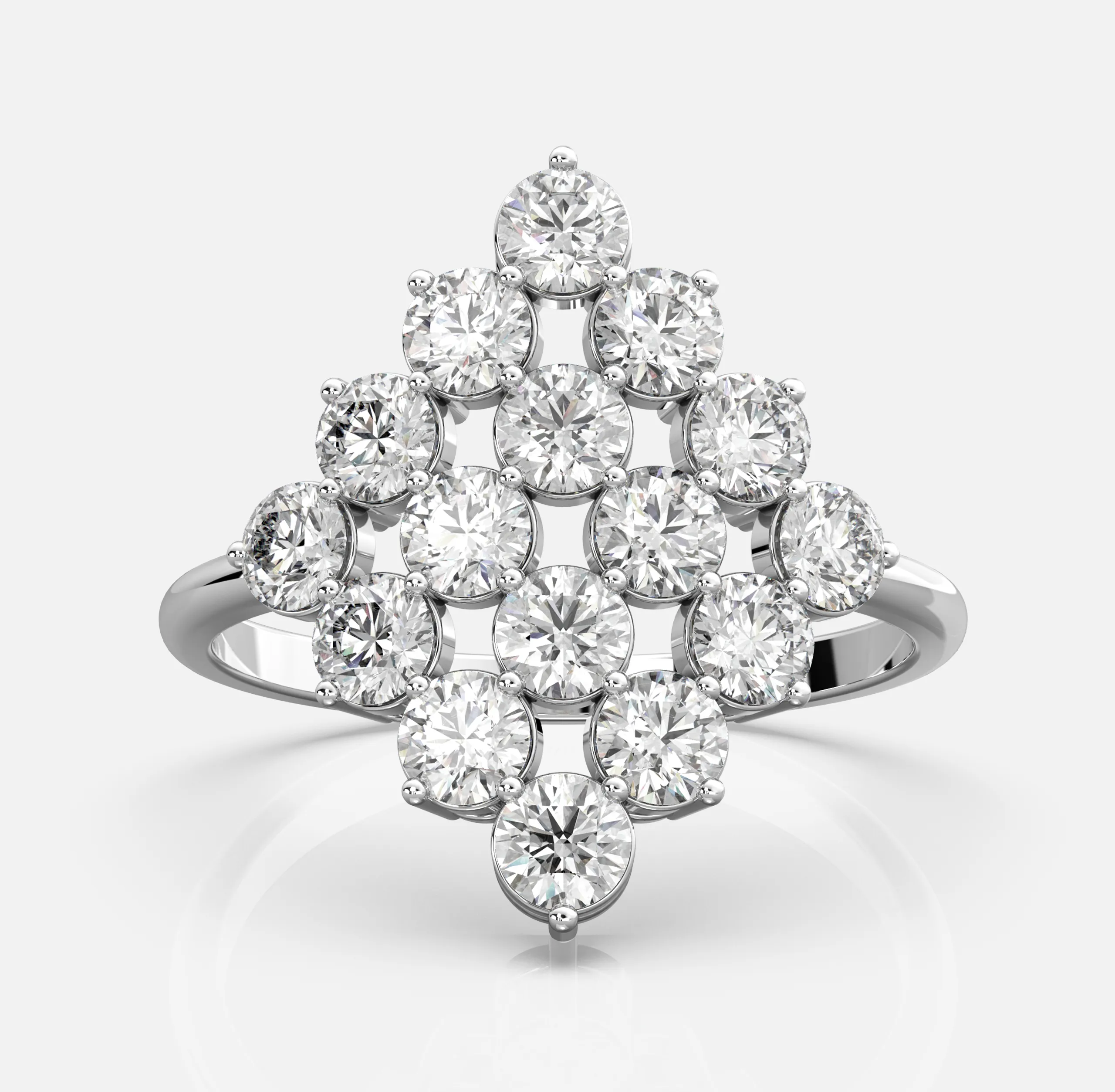 The Celestial Cluster Diamond Ring