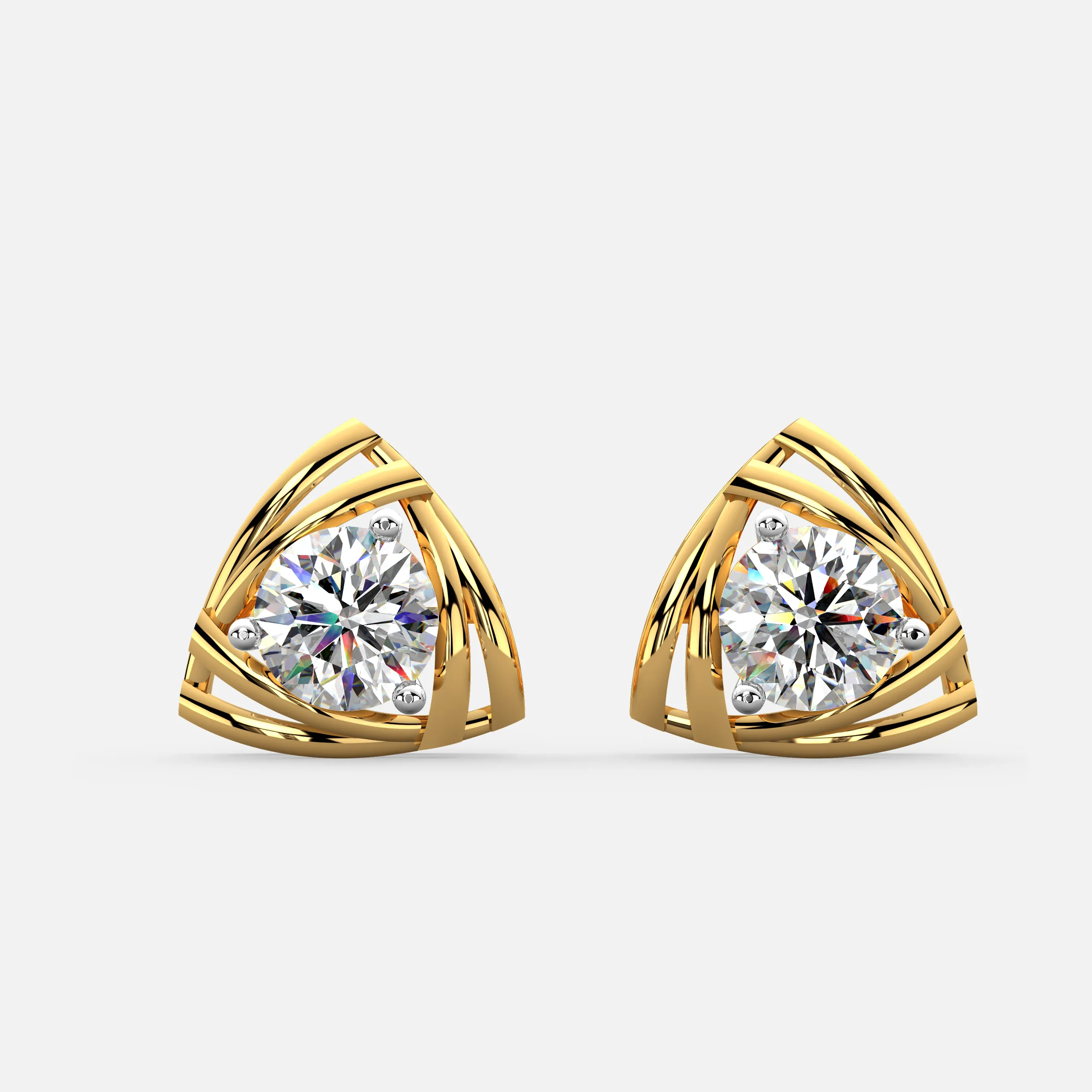 Trinity Weave Diamond Studs
